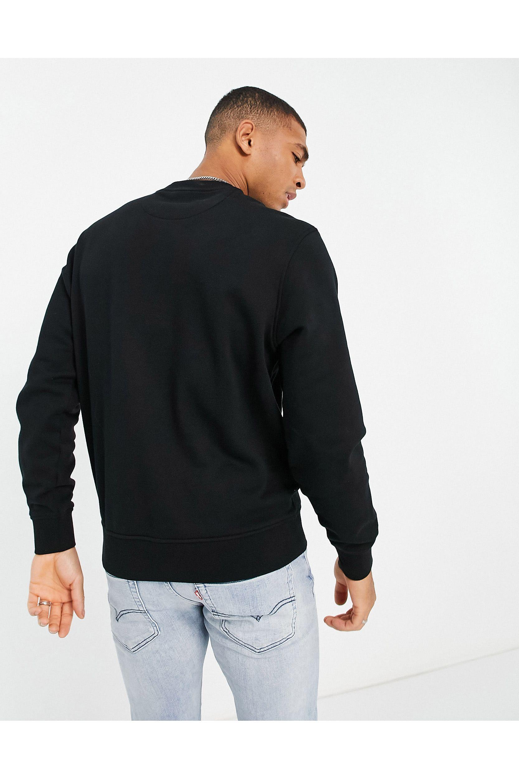 lacoste basic crew neck sweatshirt