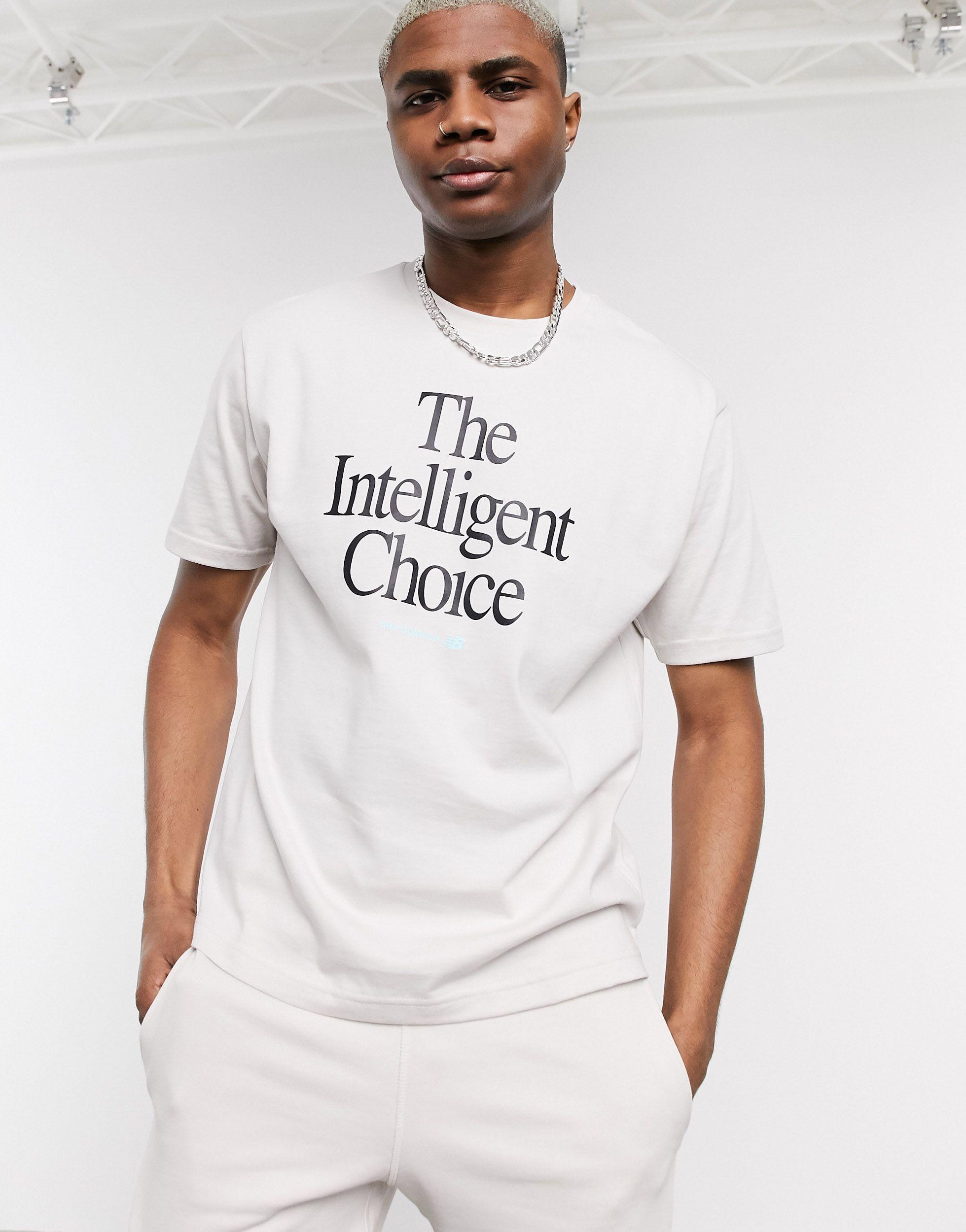 New Balance Cotton Intelligent Choice T-shirt in Cream (White) for Men |  Lyst