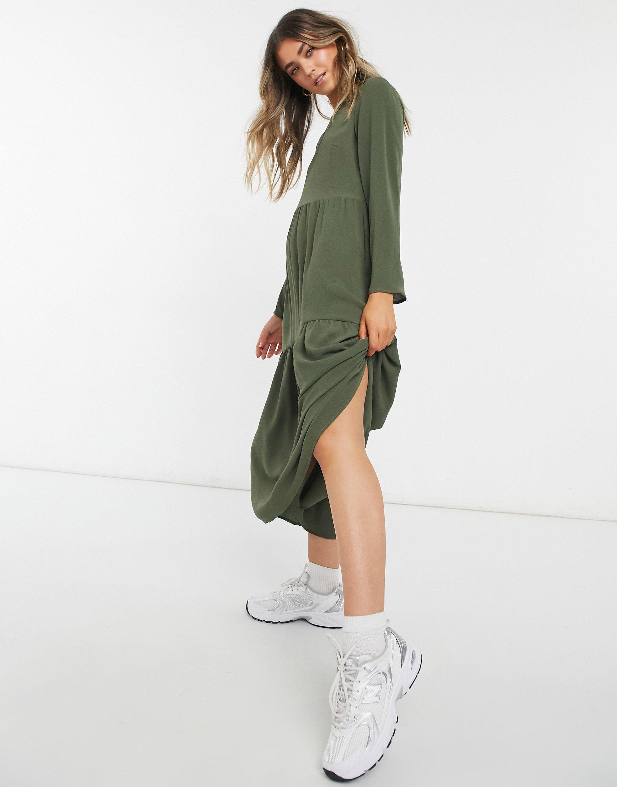 Asos Longline Tunic With Chiffon Insert, $6, Asos