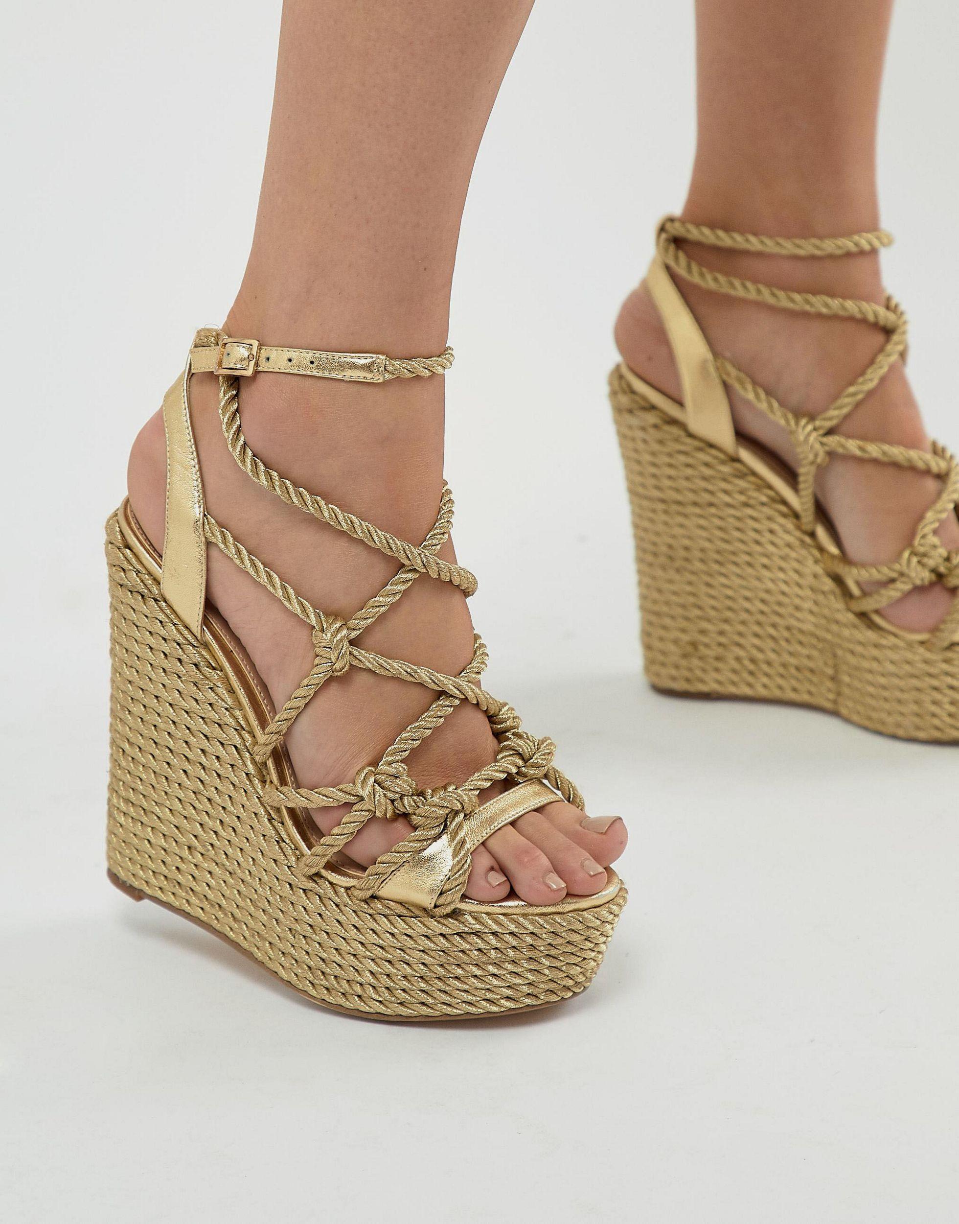 Kurt geiger tan wedges sale