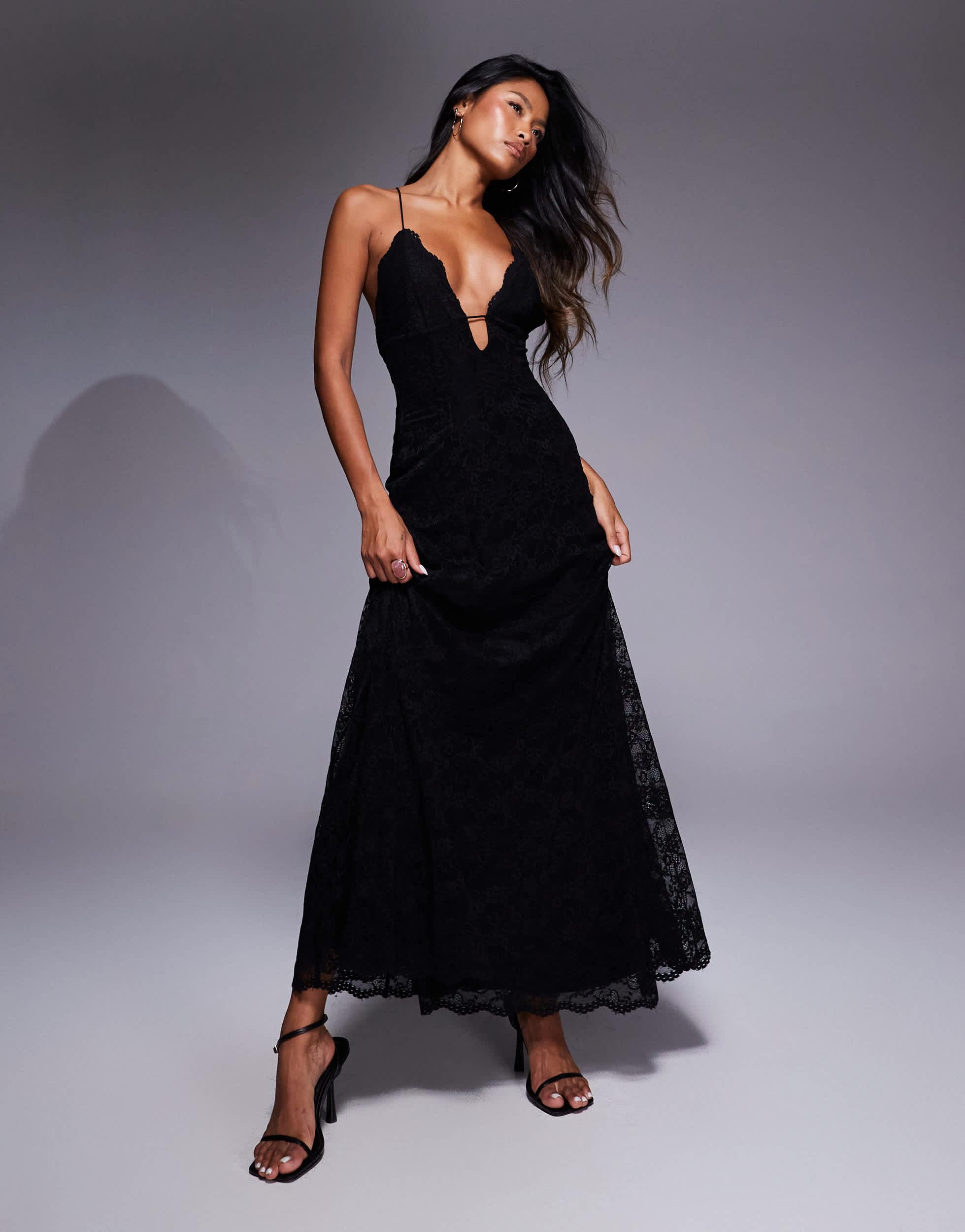 Bardot Sabrine Lace Maxi Dress in Blue | Lyst Bardot Sabrine Lace Maxi Dress in Blue | Lyst