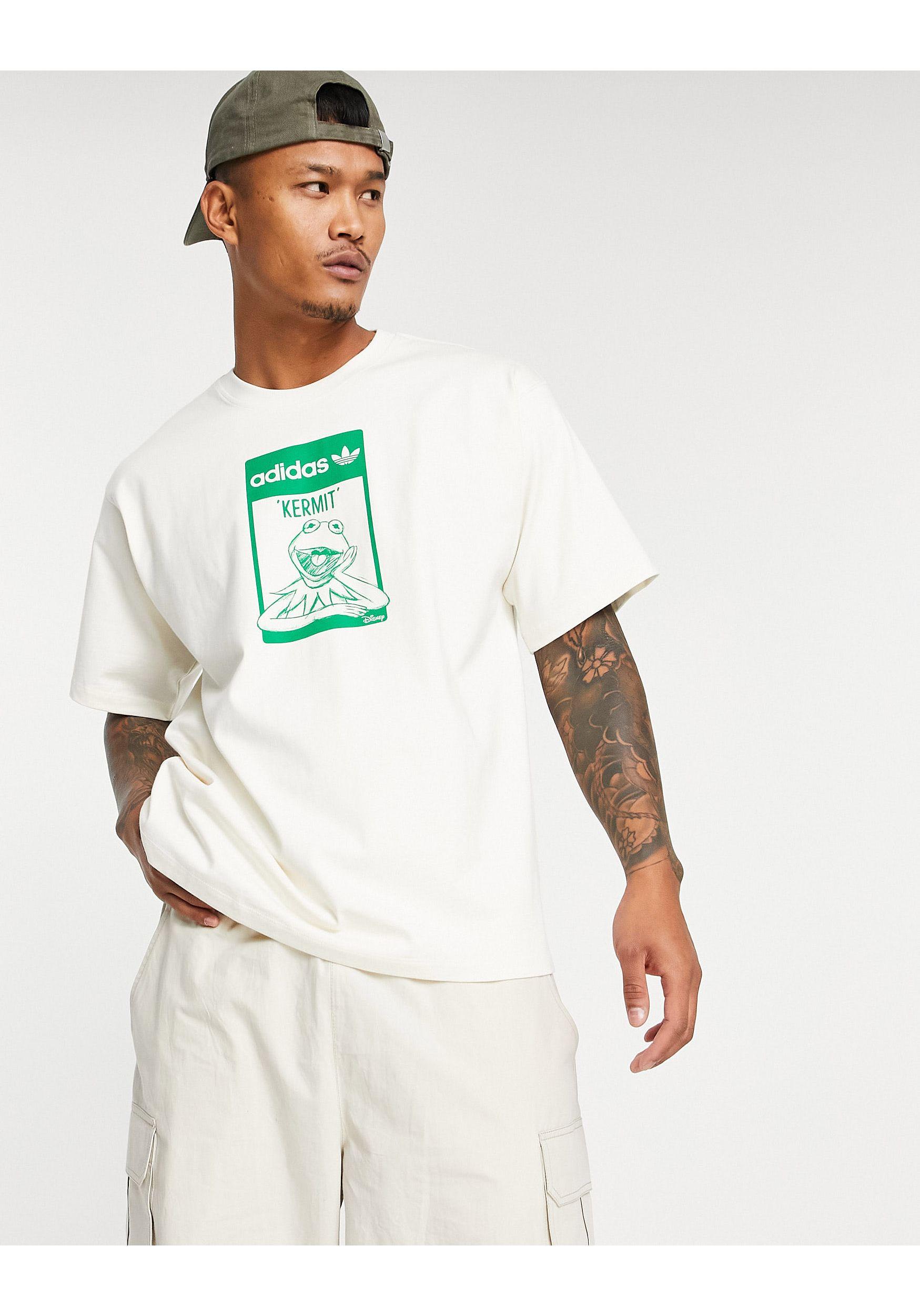 Camiseta hueso con estampado adidas Originals de color Blanco | Lyst
