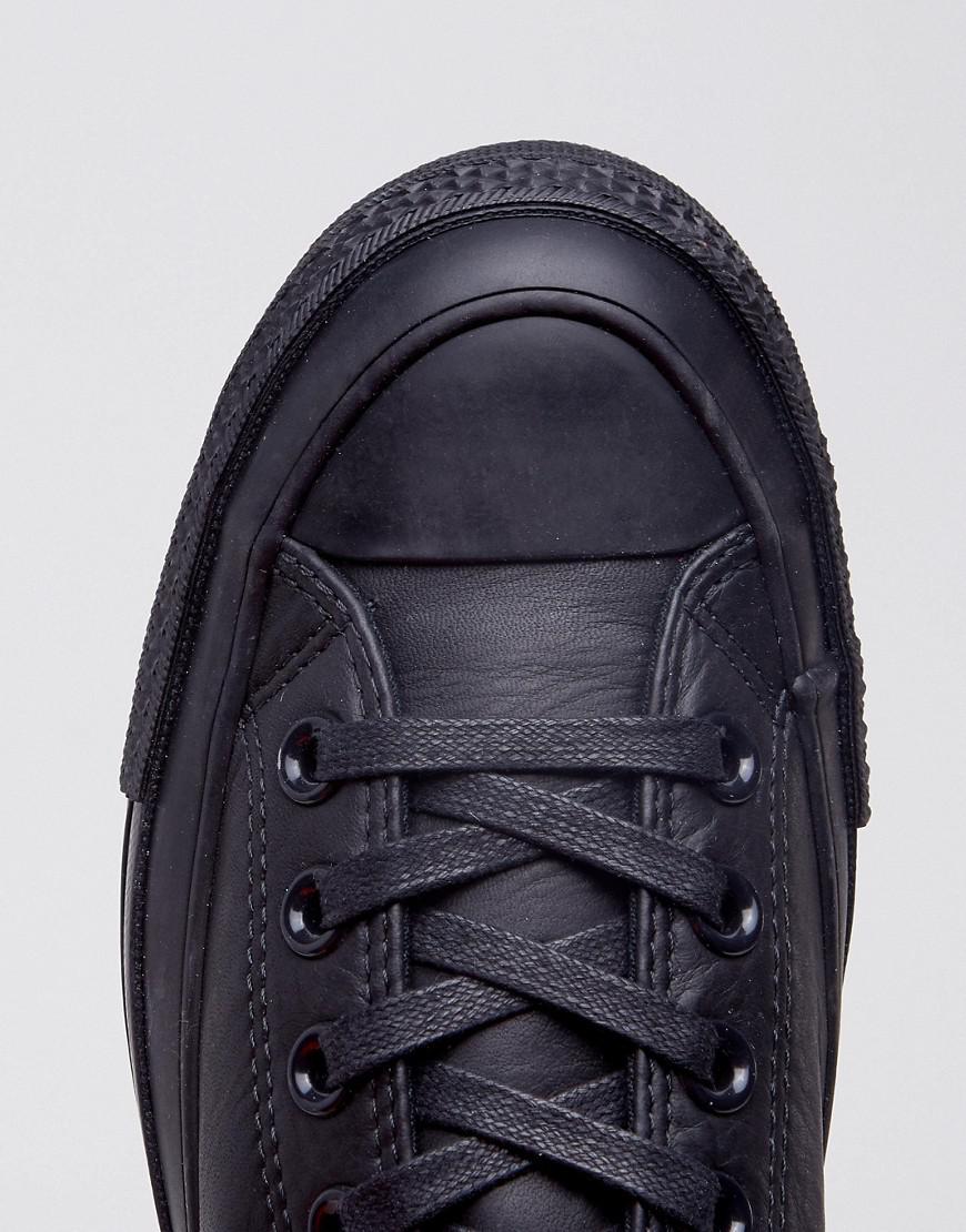 converse chuck taylor all star lift ripple ox trainers in black