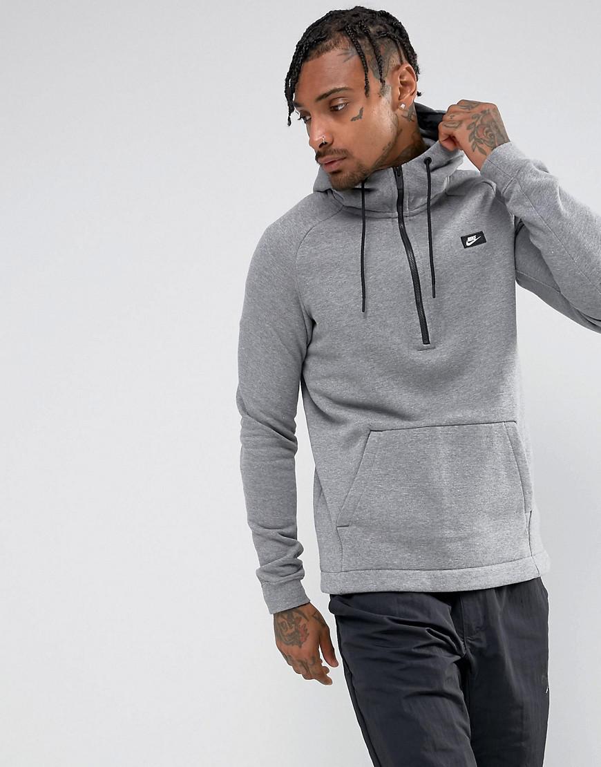 Nike Cotton Modern Half-zip Hoodie In Grey 885969-091 in Grey for Men |  Lyst UK