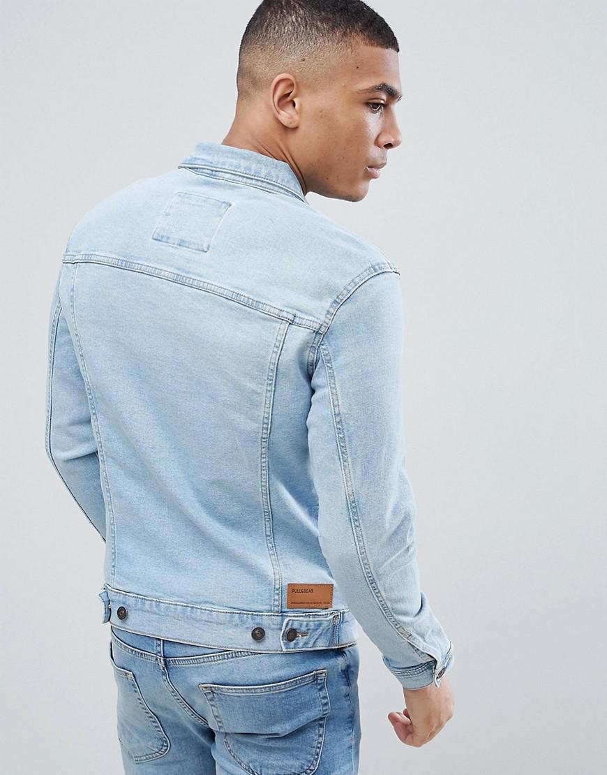 pull&bear denim jacket in light blue