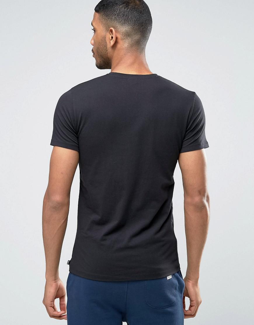 DIESEL Logo Lounge Crew Neck T-shirt In Black Stretch Cotton for Men - Lyst