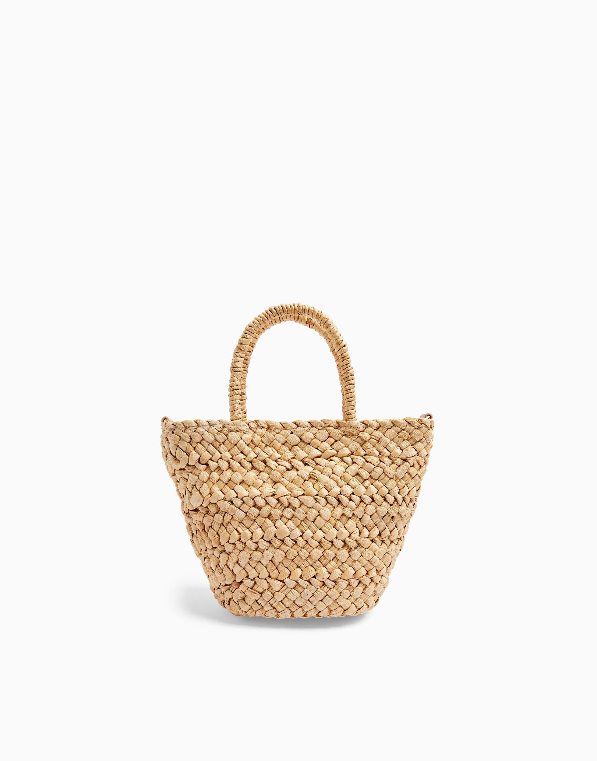 mini straw tote