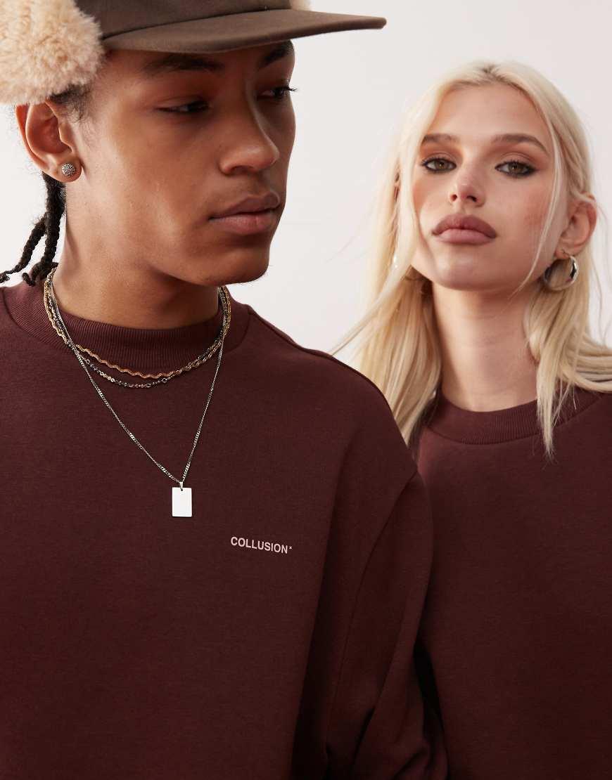 Collusion Sweatshirt With Logo Print in Red Lyst UK