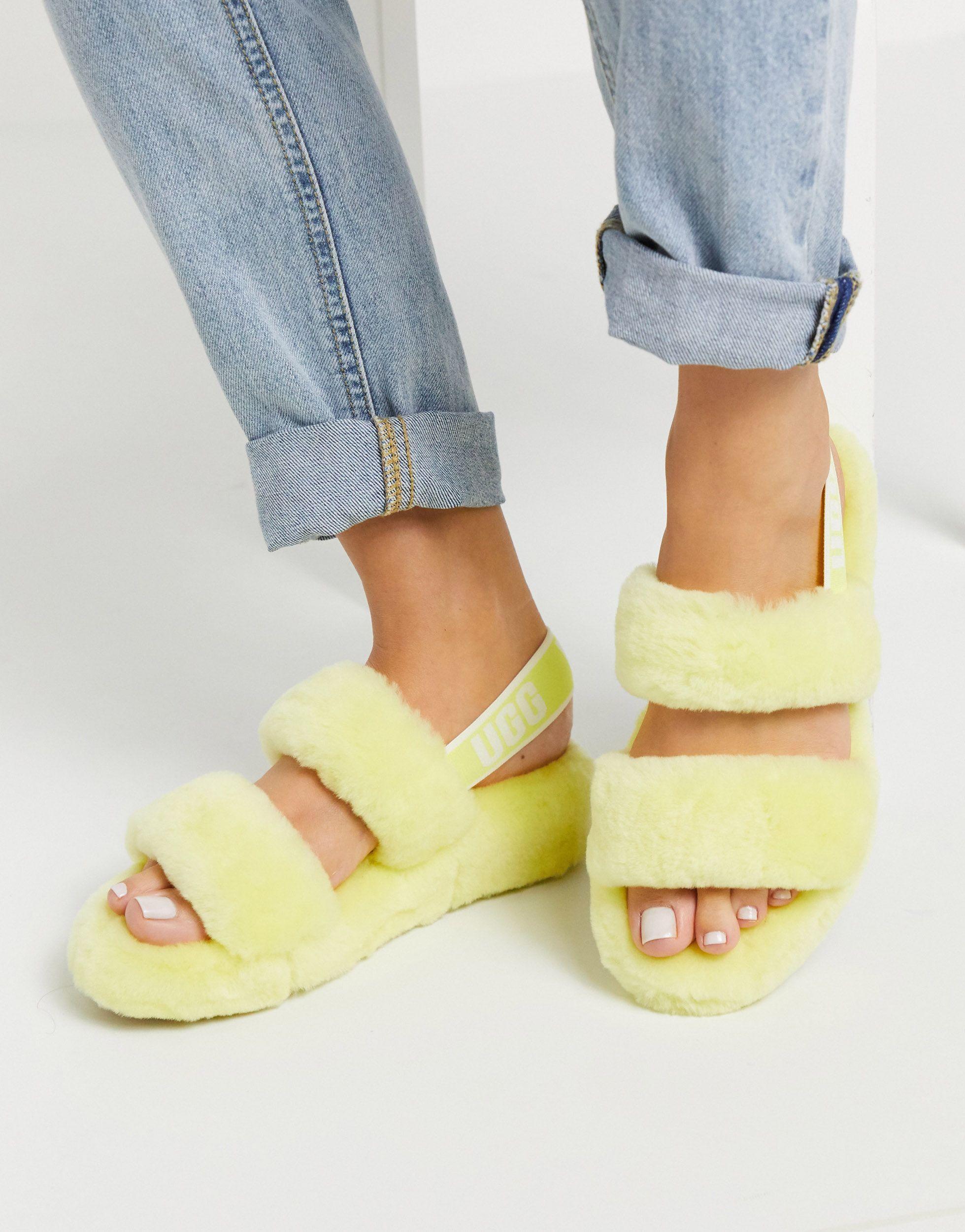 Women's yellow home slippers size: 38, Women's Fashion, Footwear, Loafers  on Carousell