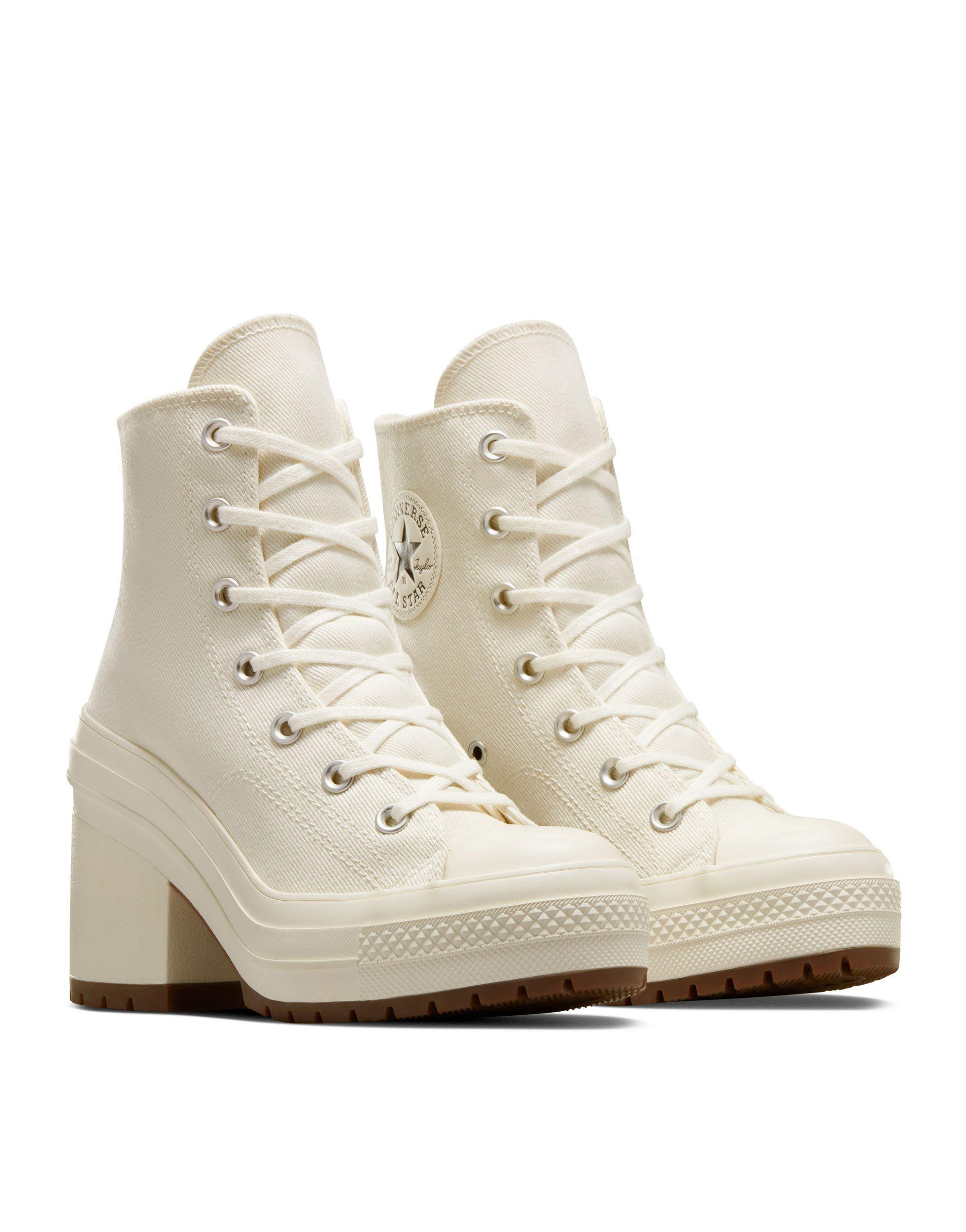 Polinizador poco claro fractura Converse Chuck Taylor 70s Deluxe Heeled Sneakers in White | Lyst
