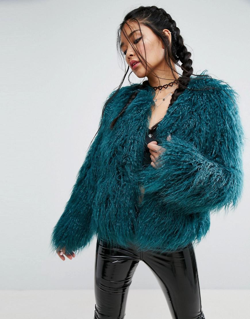 mongolian faux fur jacket