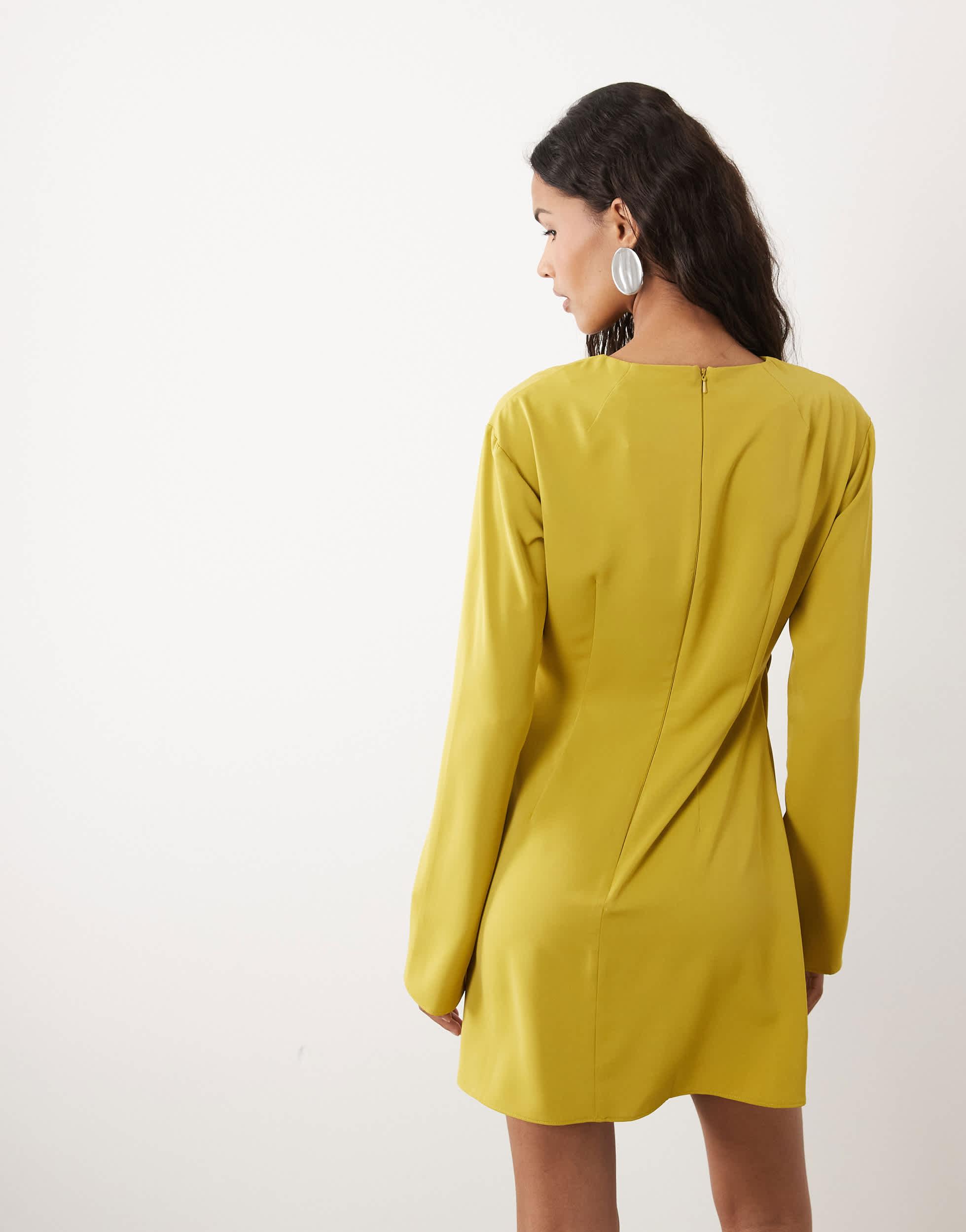 sachin and babi light blue dress Asos Design Satin Kimono Midi Dress With Floral Embroidery-gold | ModeSens main image 1