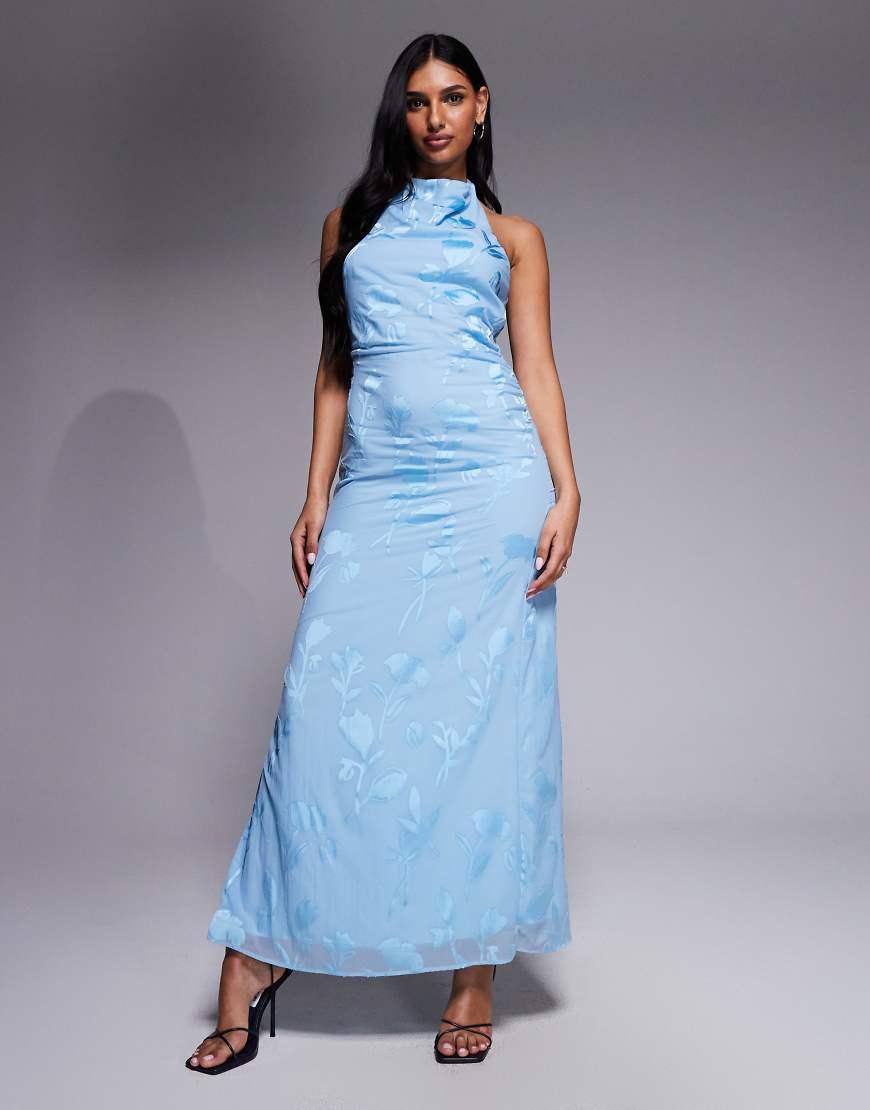 sachin and babi light blue dress Forever New Molly Embroidered Midi - Blue main image 1