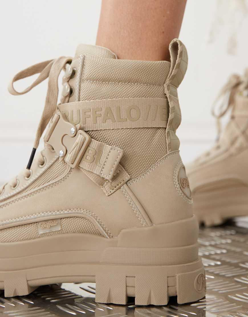 Aspha Com1 Buffalo Shoes Boots Nappa Vegan Boots For Women Buffalo