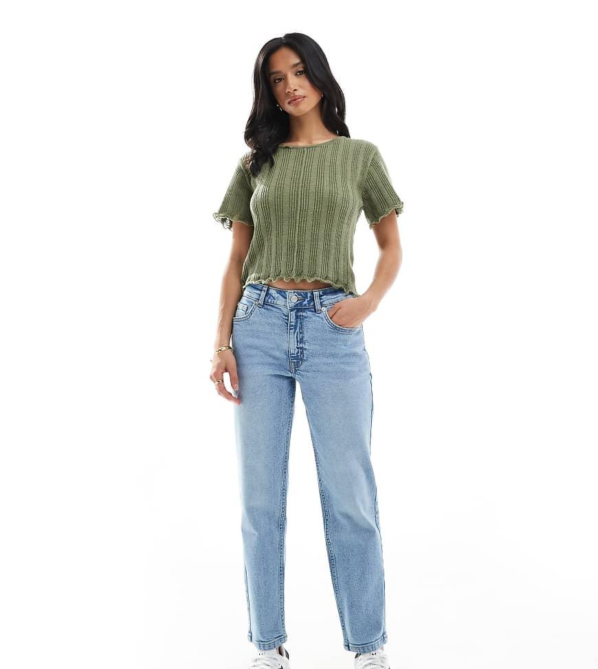 Asos Jeans Mom Petite ASOS Asos Design Petite Slim Fit Comfort Mom