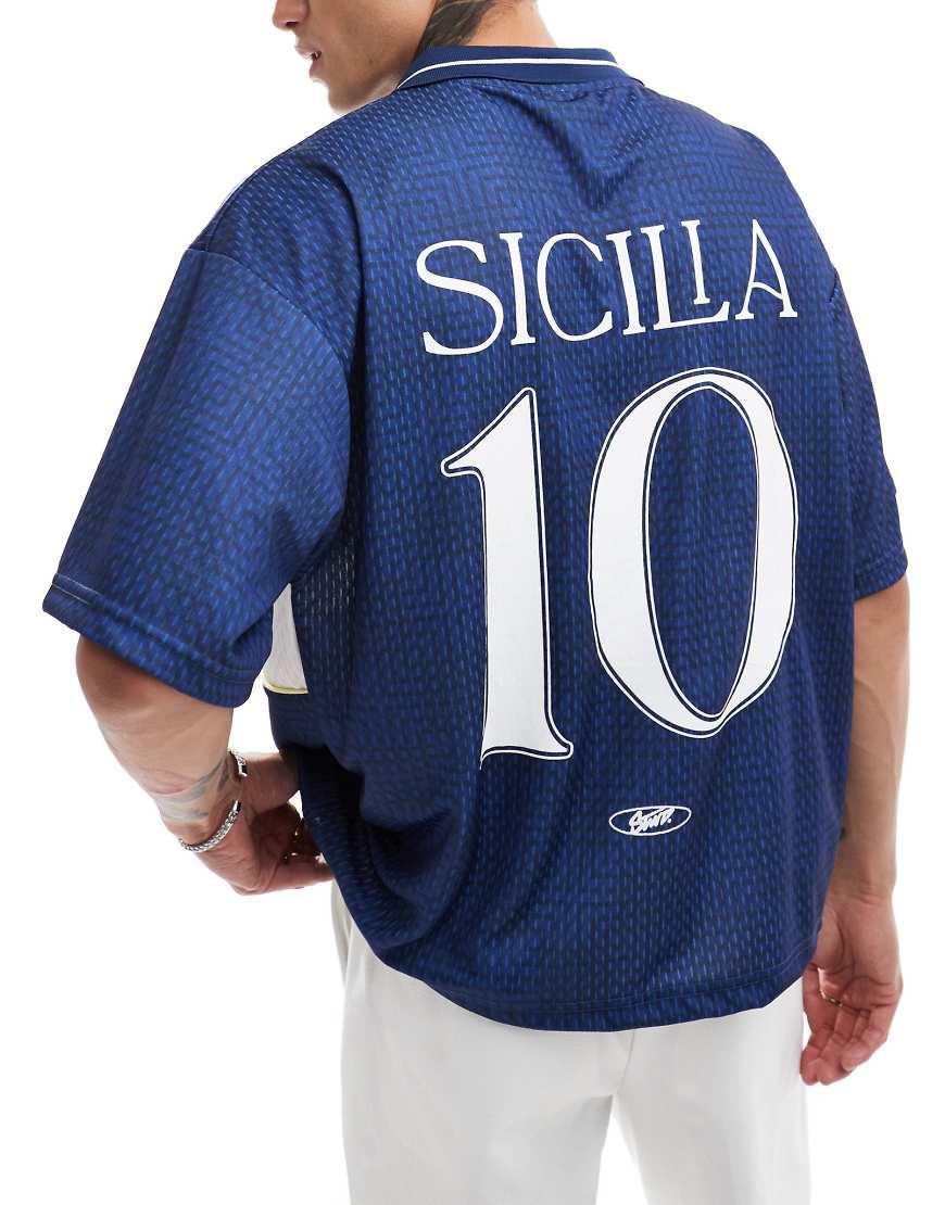 Pull&Bear Sicilia Retro Sports T-Shirt in Blue for Men Lyst UK