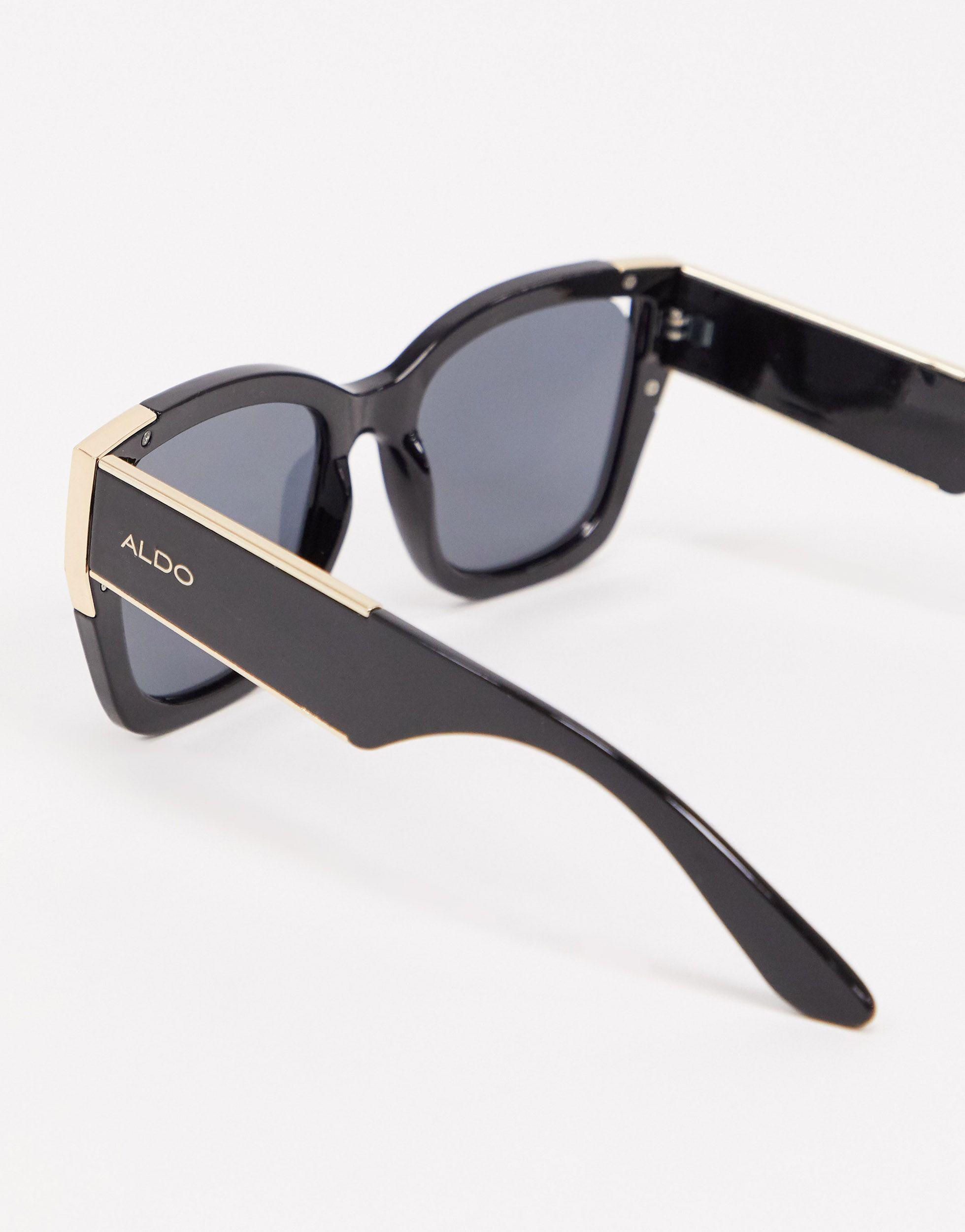 ALDO Frelasa Square Framed Sunglasses in Black - Lyst