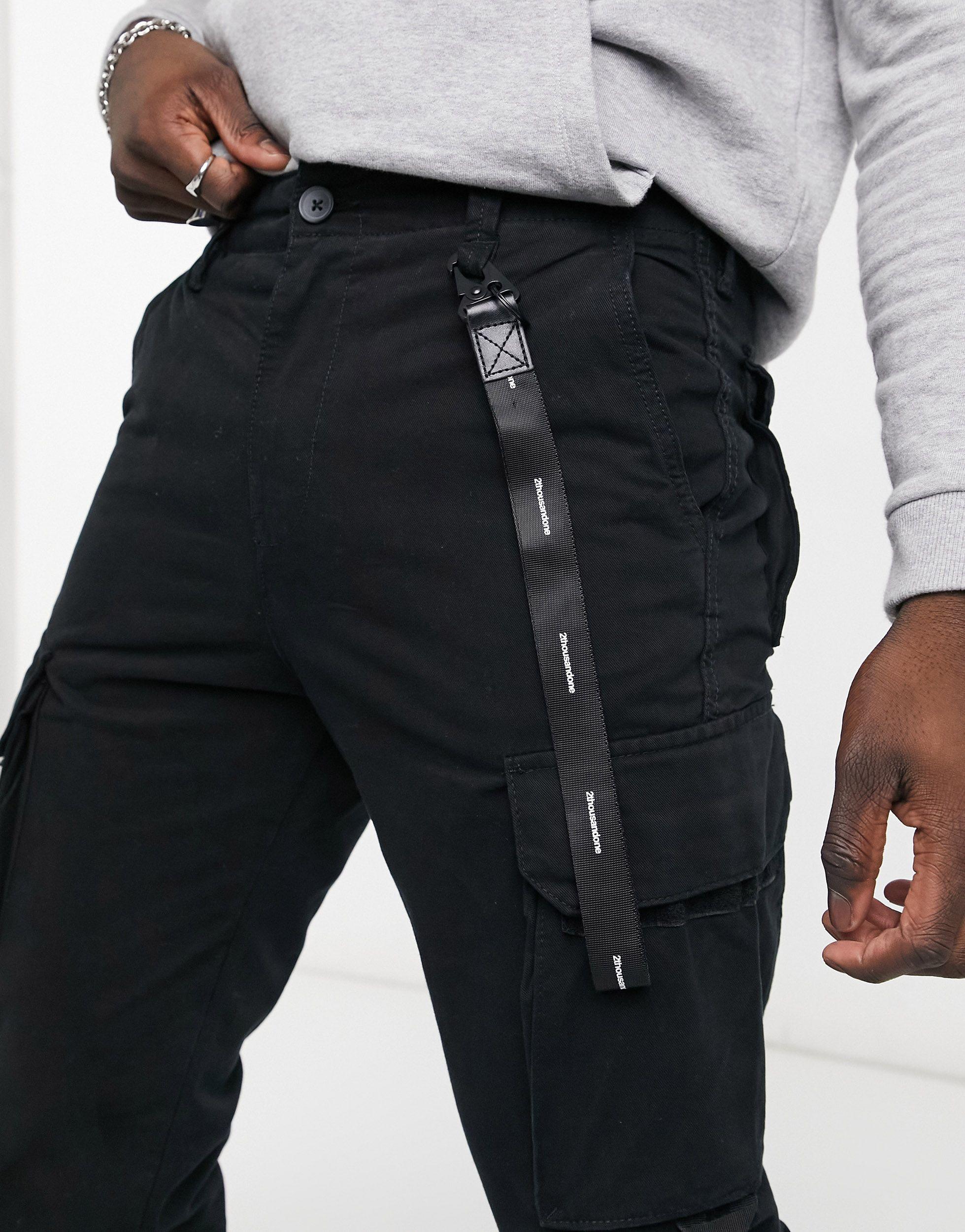 Details about  / Cargo Pants with buckle belt