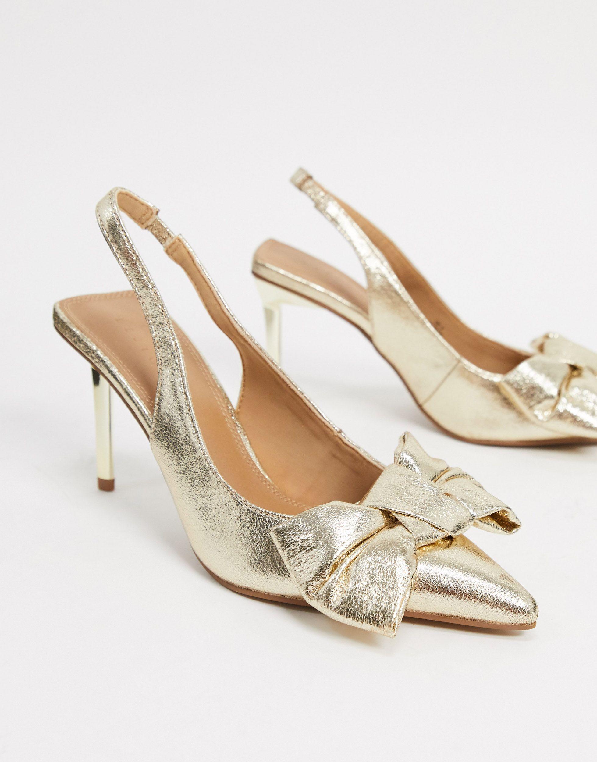Zapatos dorados destalonados ASOS de color Metálico | Lyst