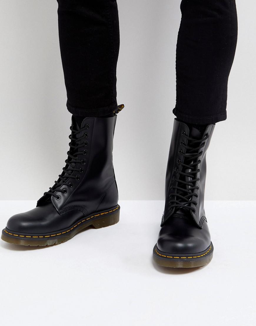 dr martens 1490 10 eye bex boots in black