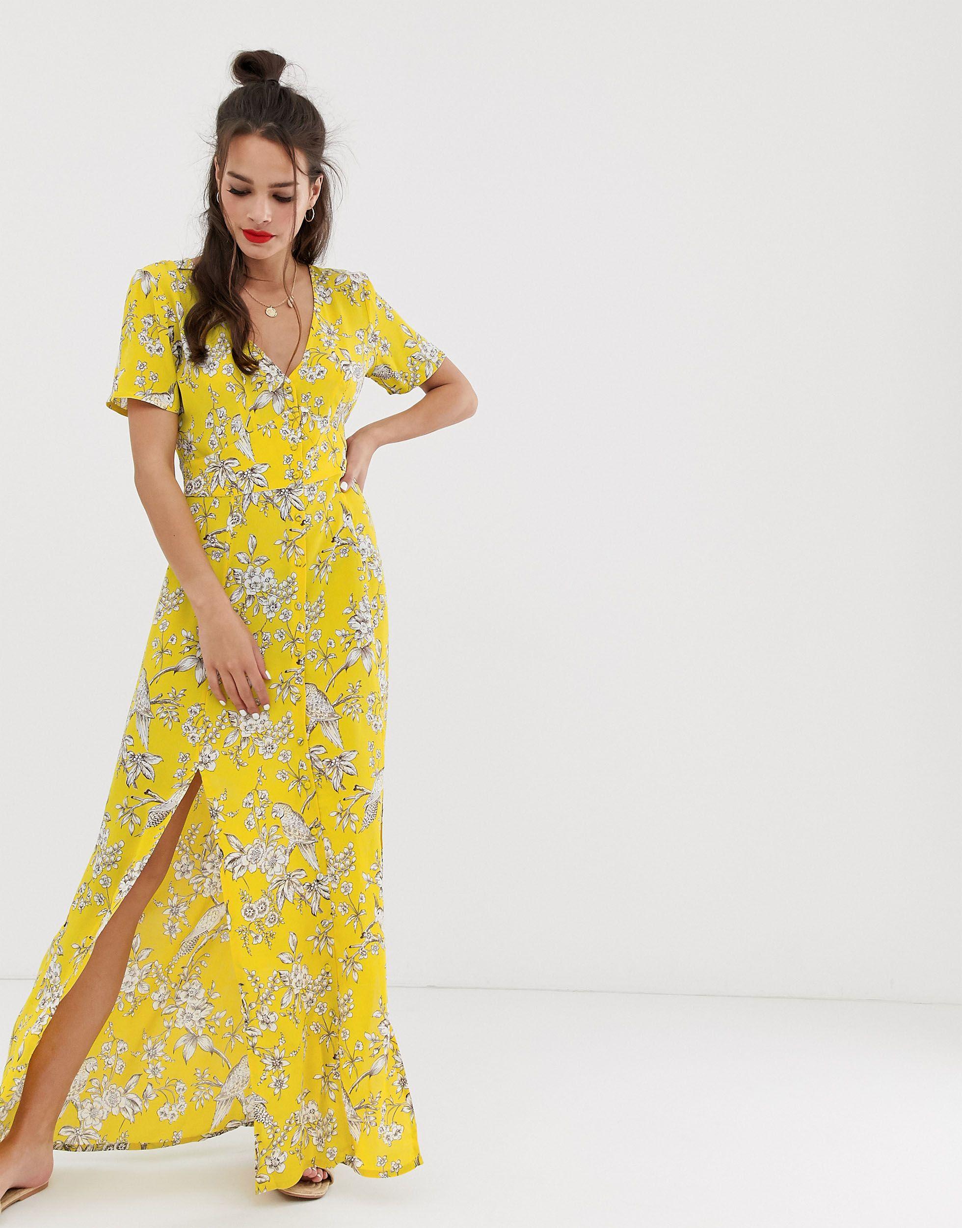 miss selfridge button through broderie maxi dress