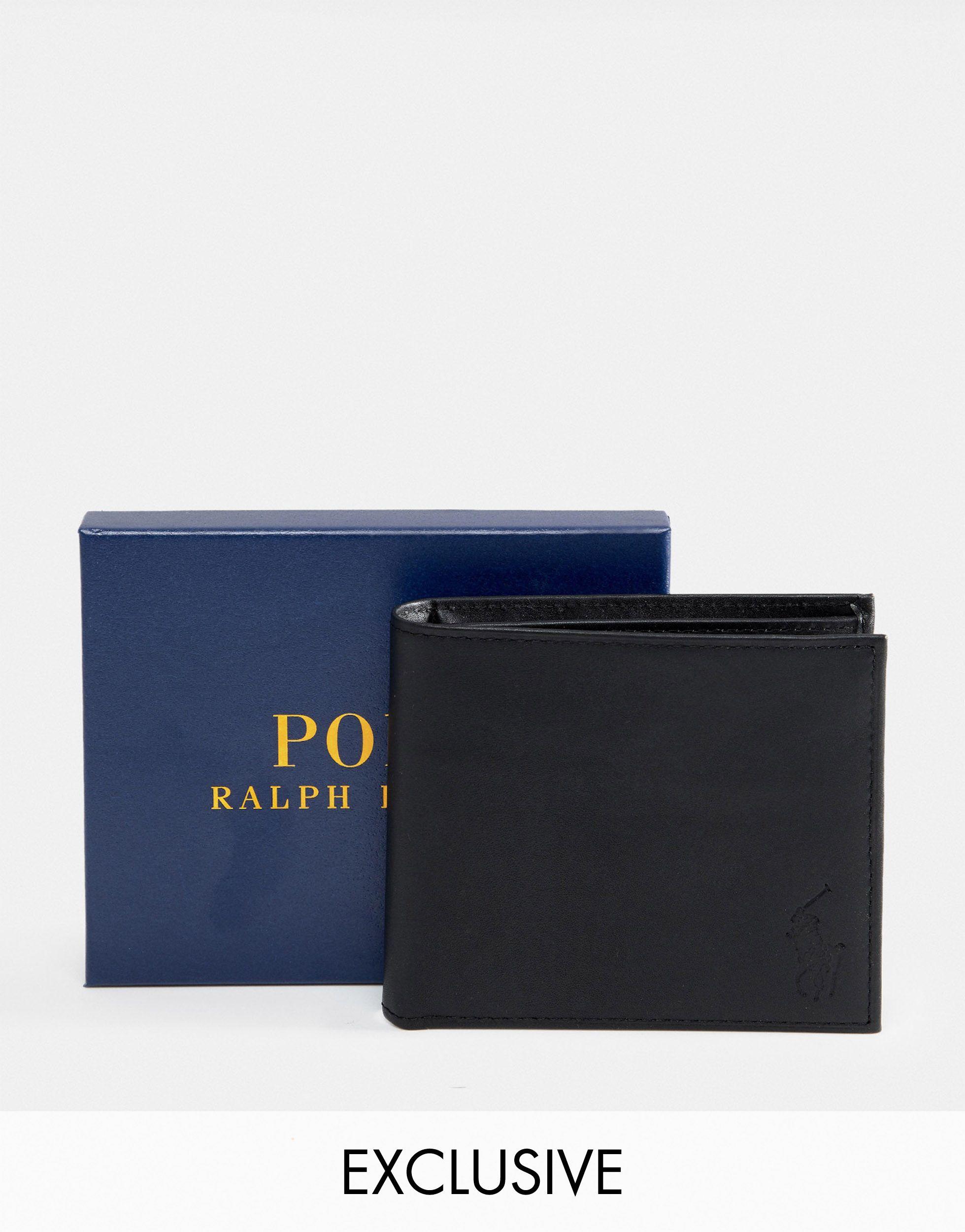 Portefeuille porte-billets classique en cuir - exclusivité asos Cuir Polo Ralph  Lauren pour homme en coloris Noir - Lyst
