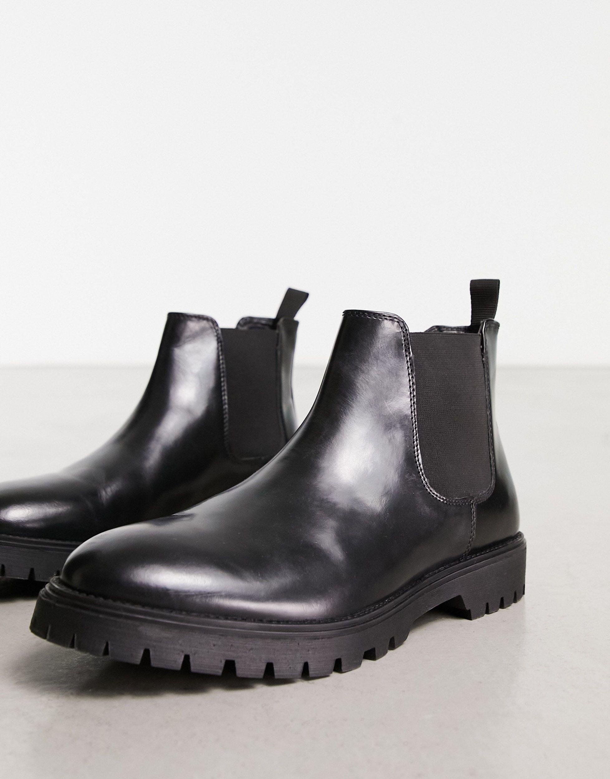 Red Tape Chunky Low Ankle Boots in Black for Men | Lyst
