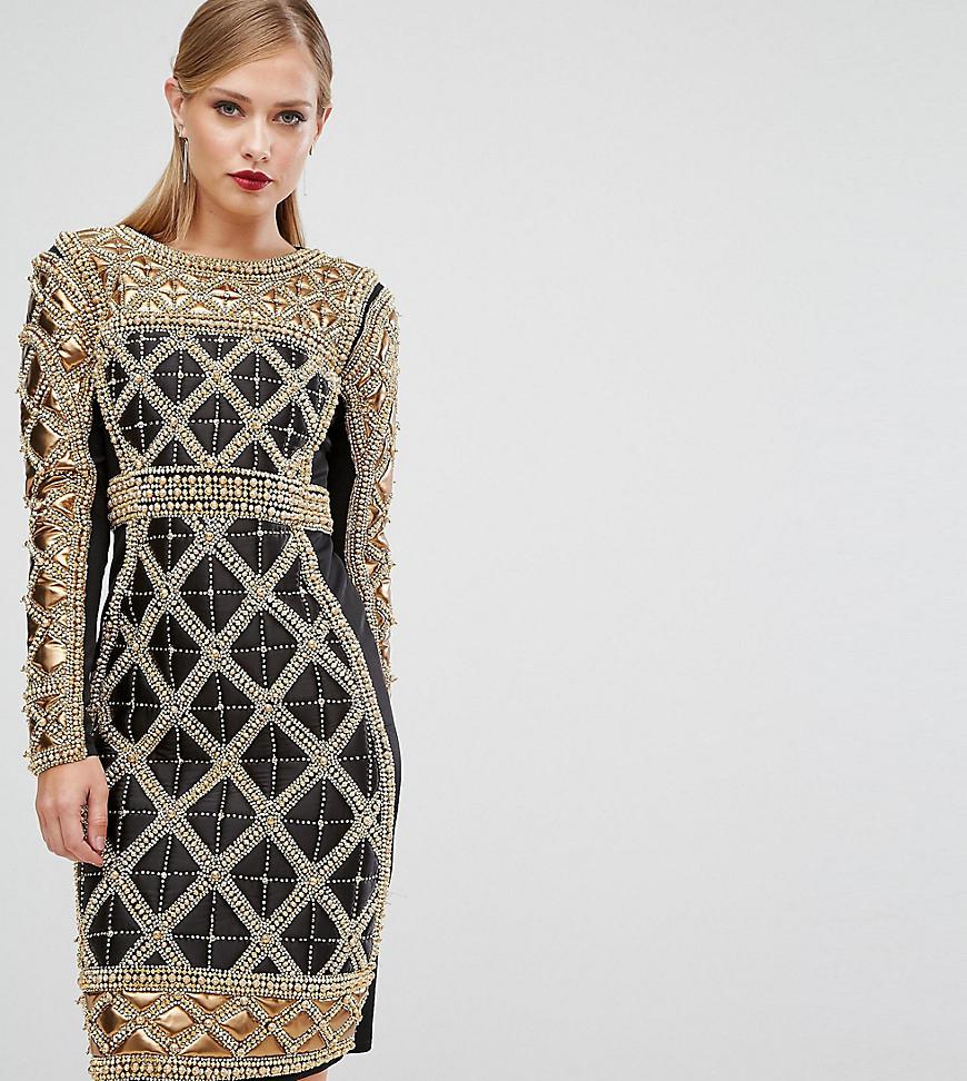 embellished midi dress