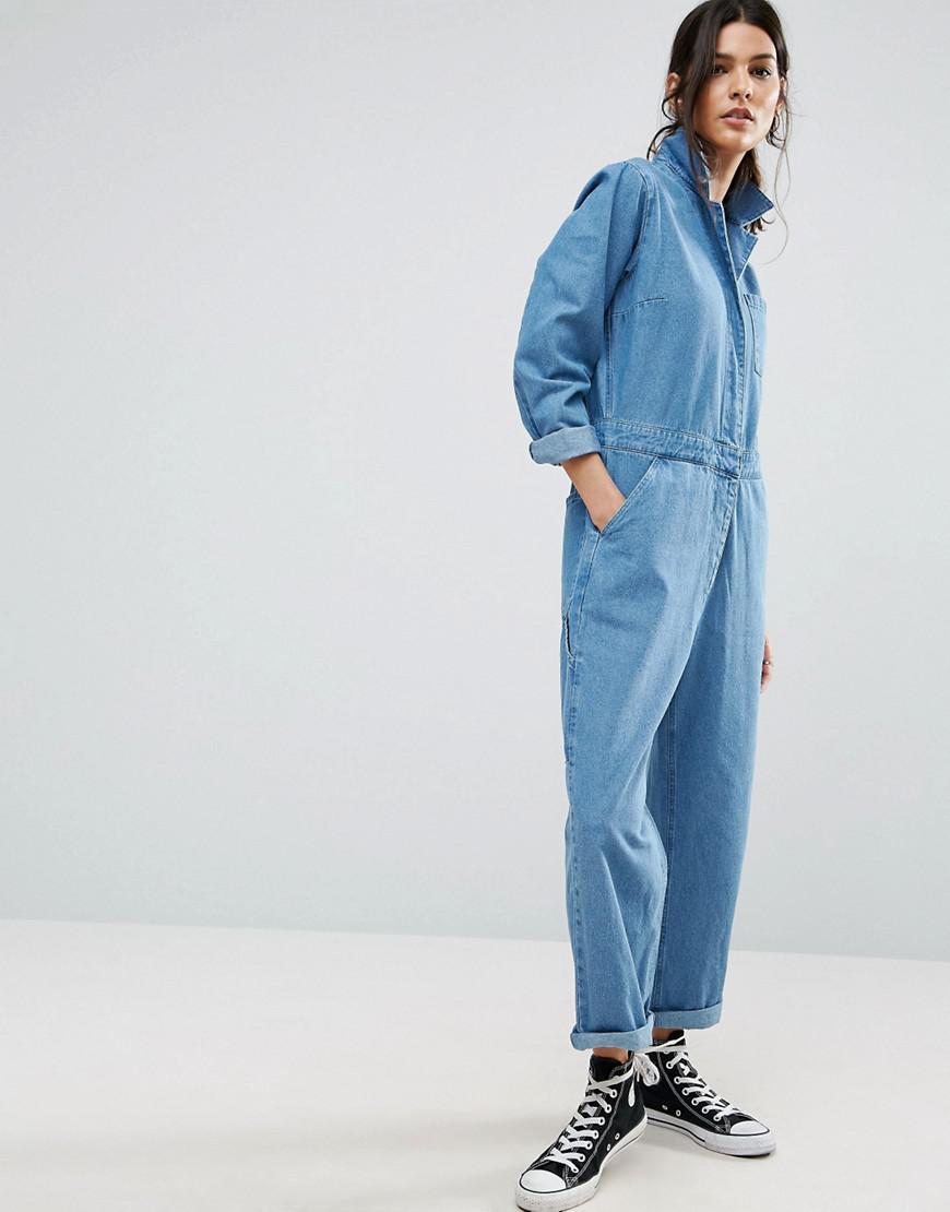 denim boiler suit asos