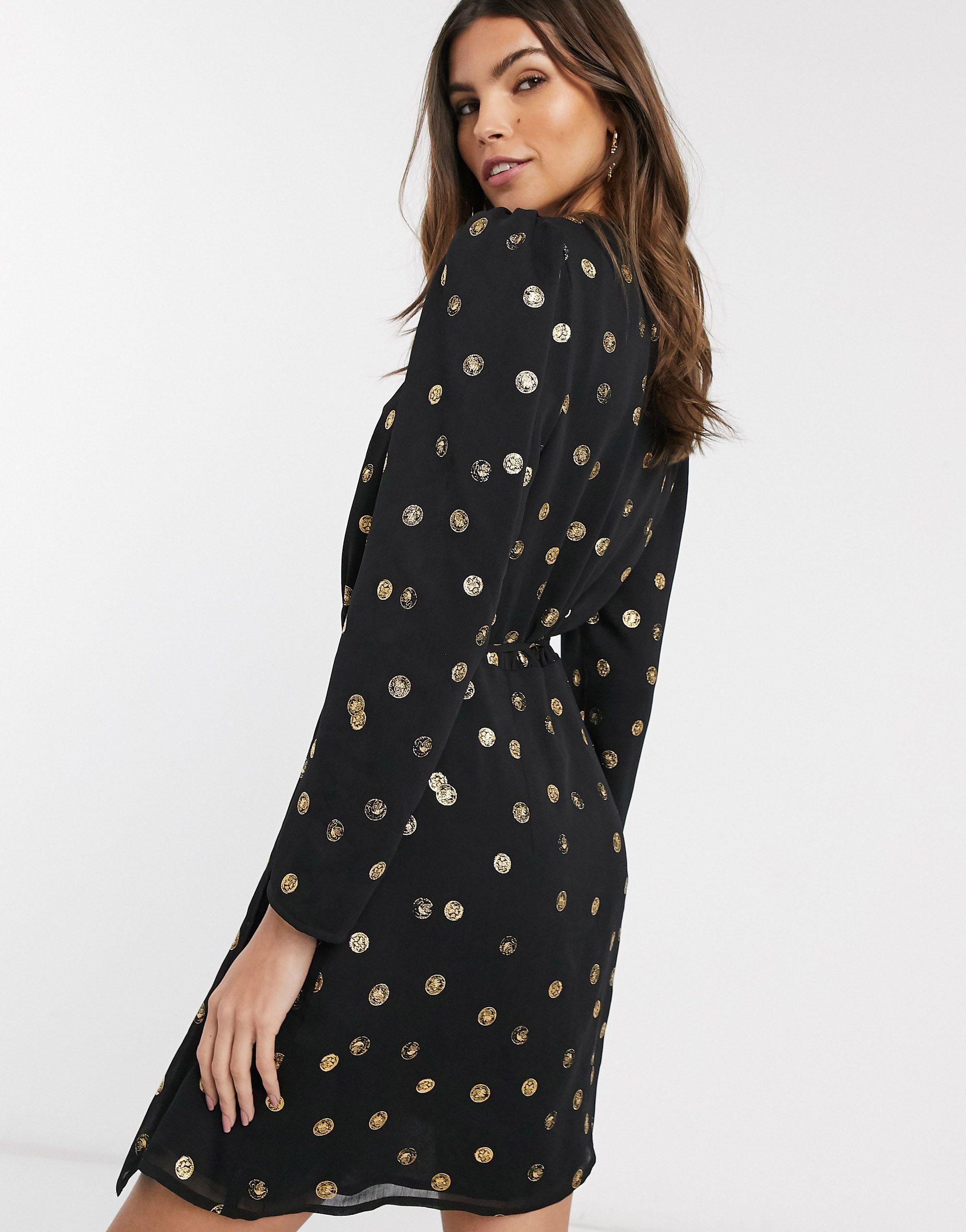 Other Stories Mini Wrap Dress in Black ...