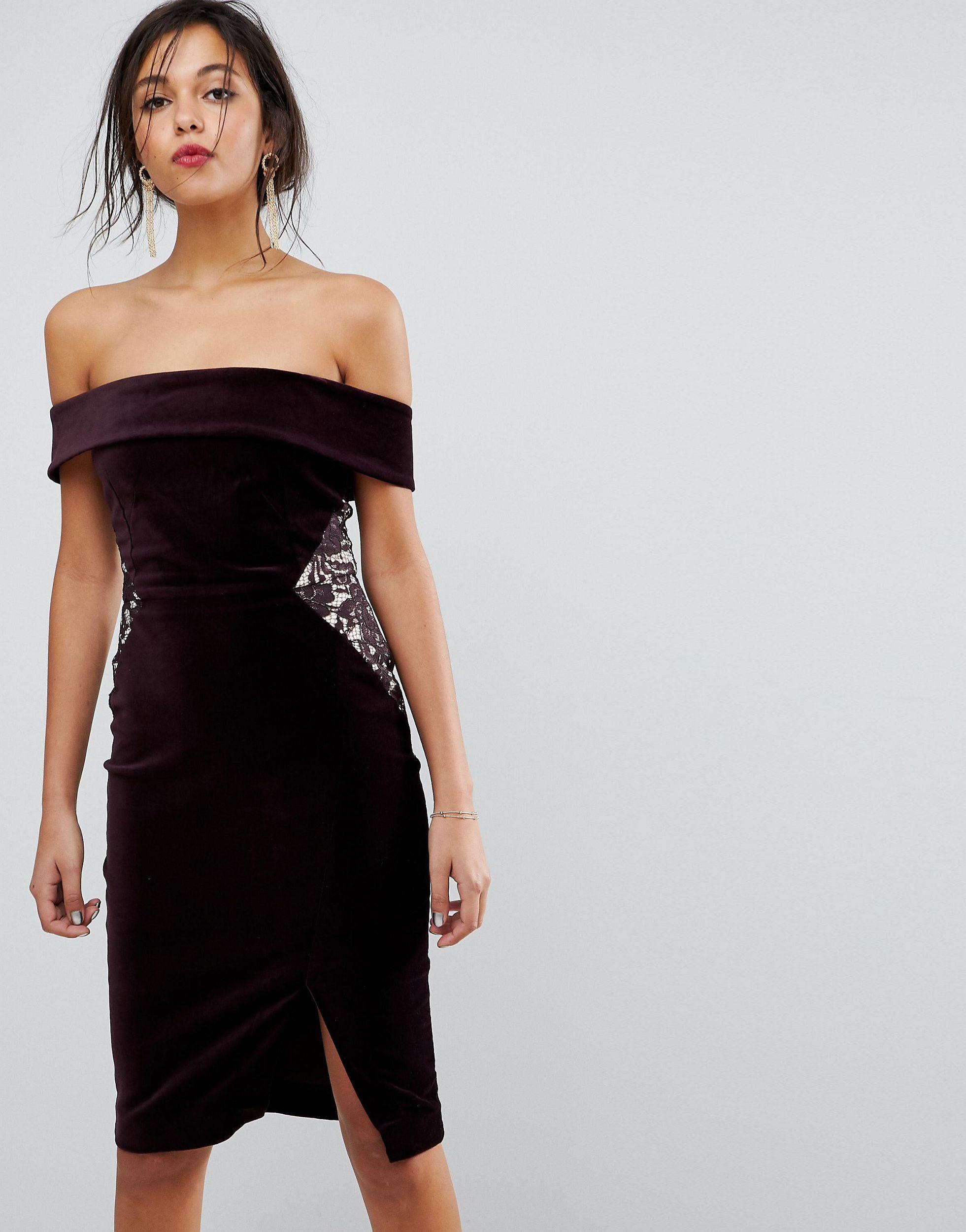 oasis purple lace dress