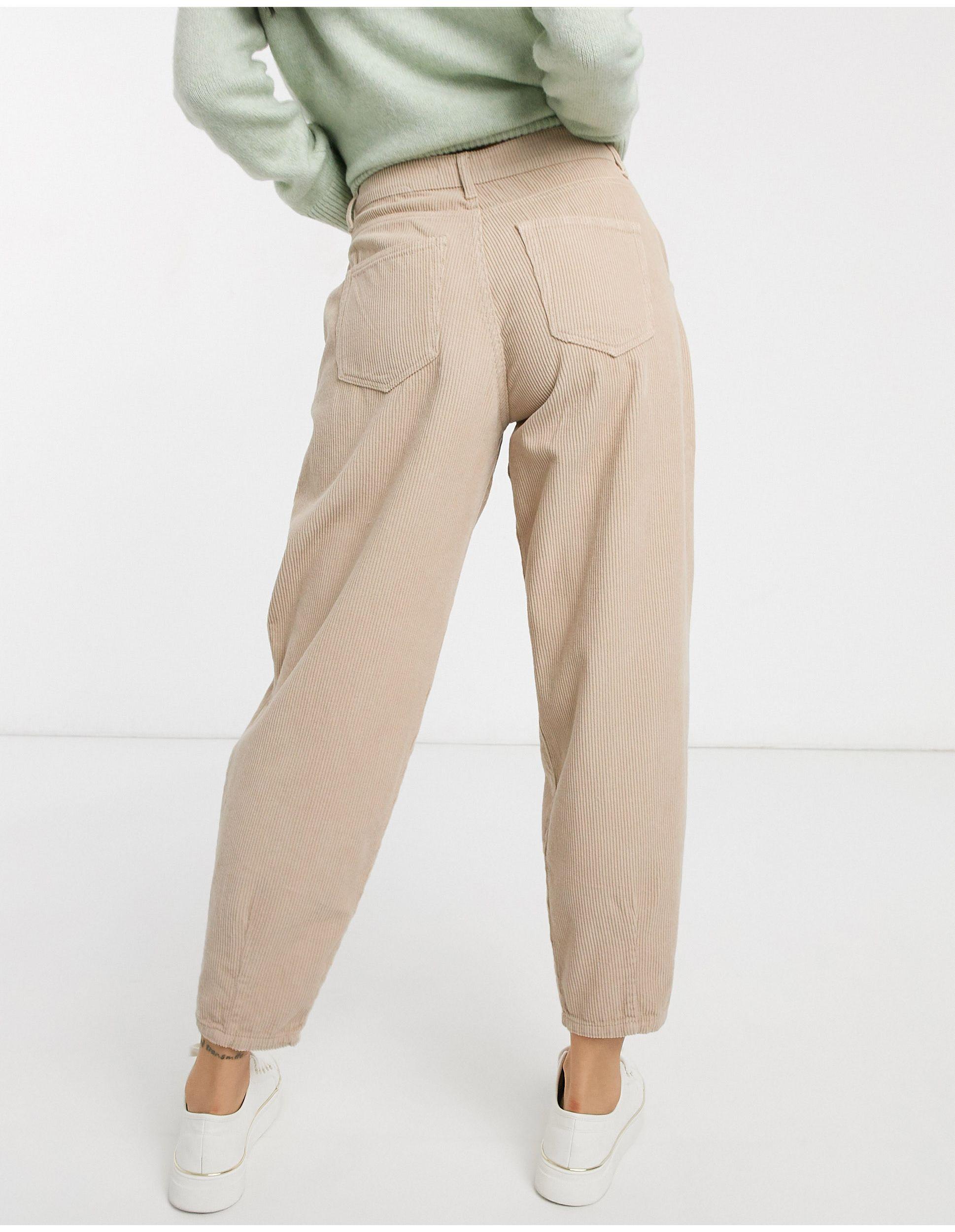 Stradivarius Super Slouchy Corduroy Pants in Beige (Natural) | Lyst Canada