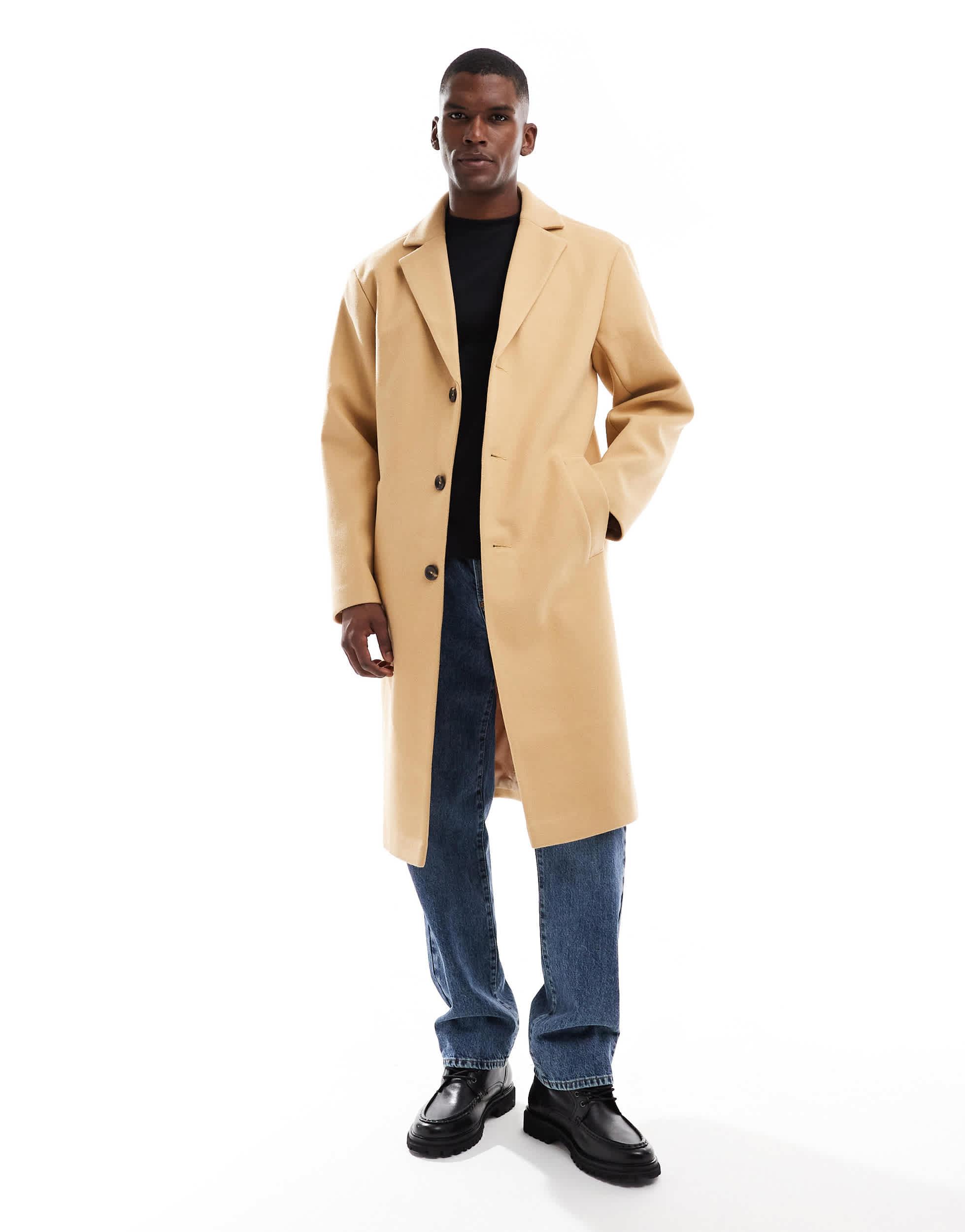 Wool Coat Longline Trench Coat Mens ASOS Long Coats And Winter