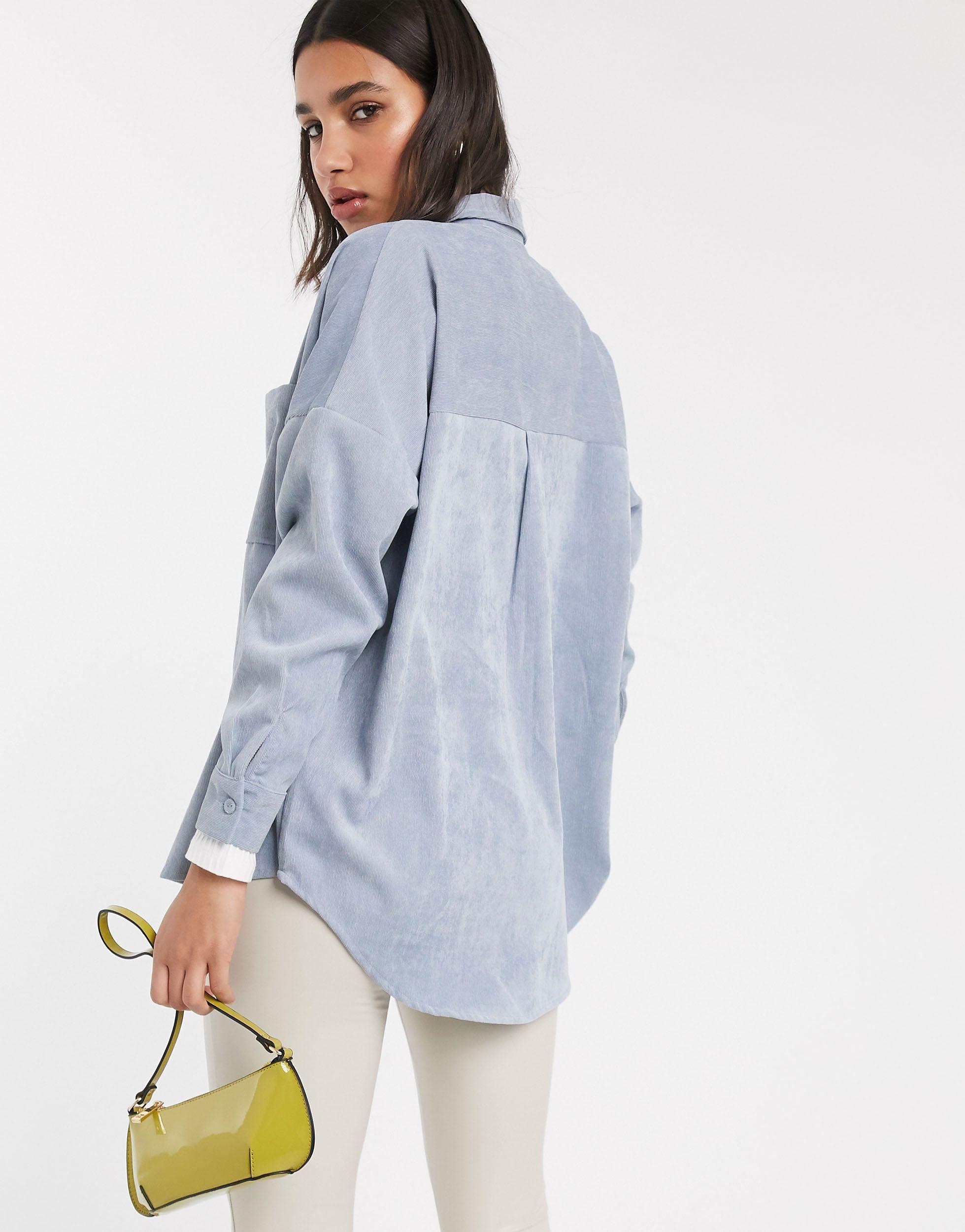 stradivarius corduroy shirt