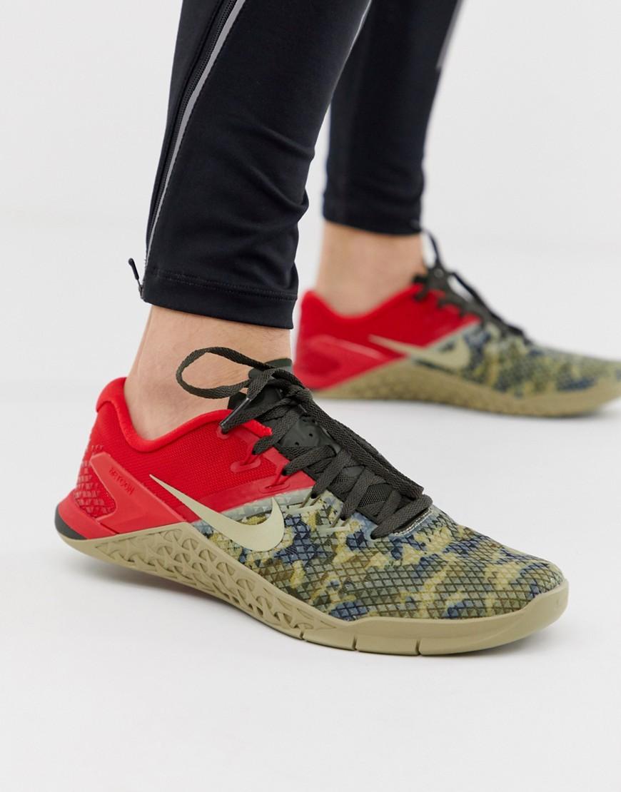 Nike Synthetic Metcon 4 Sneakers In Khaki Camo for Men - Lyst