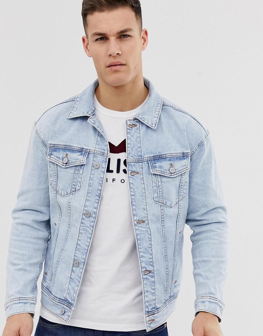 hollister stretch denim trucker jacket