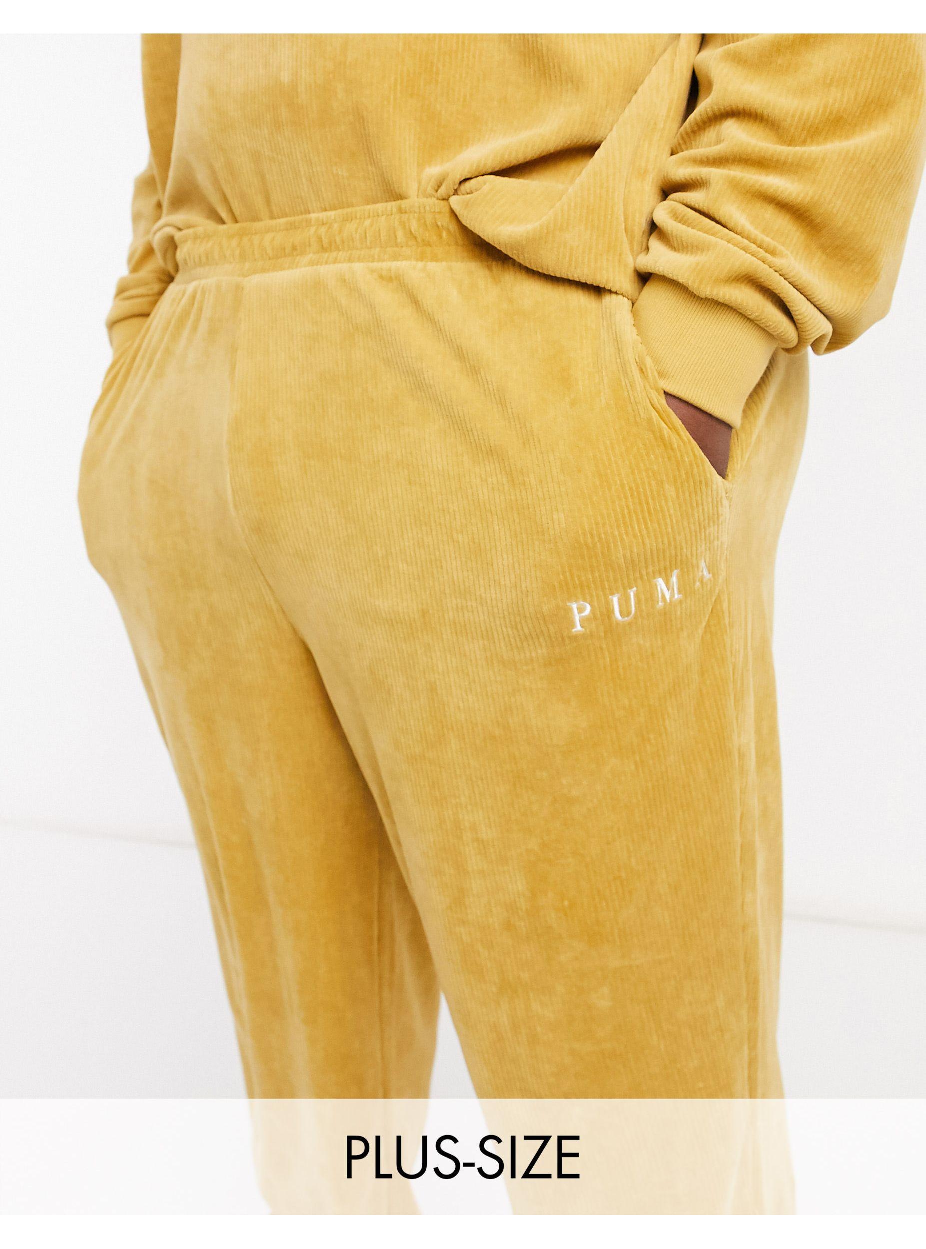 puma yellow sweatpants