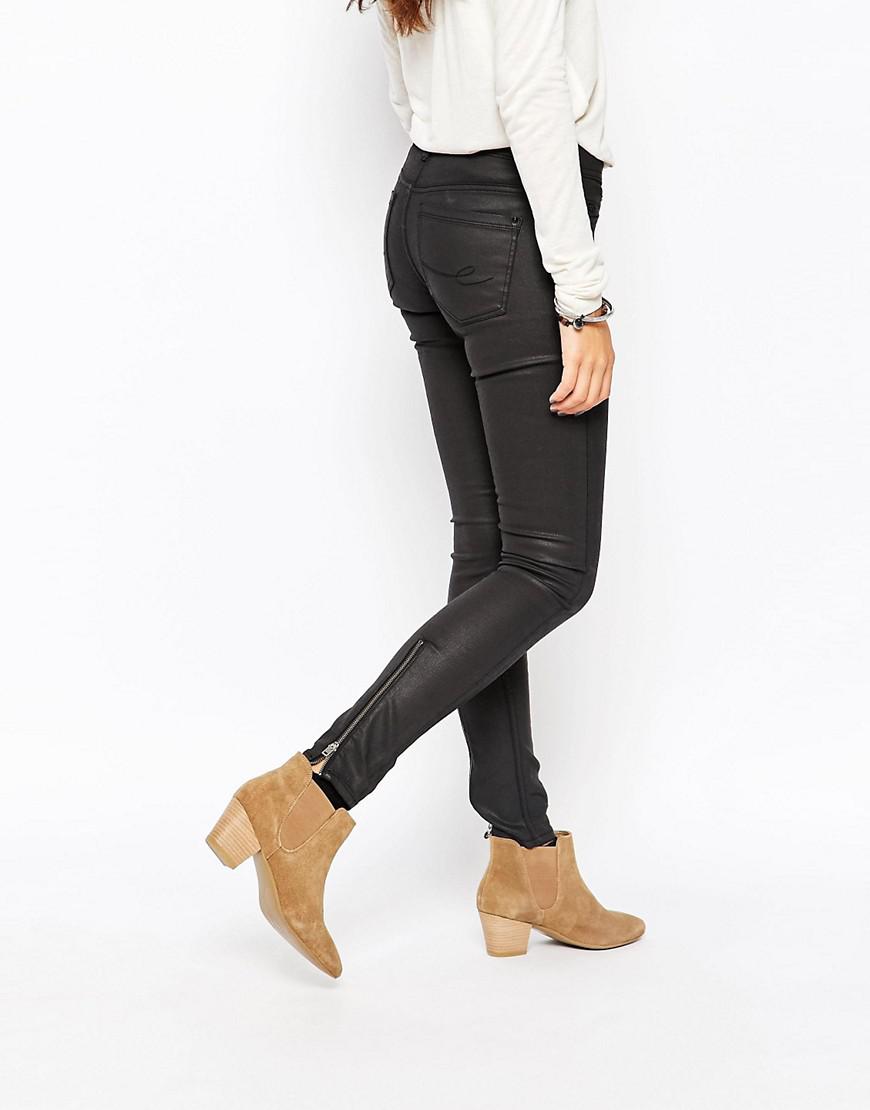 Esprit Denim Coated Skinny Jean in Black - Lyst