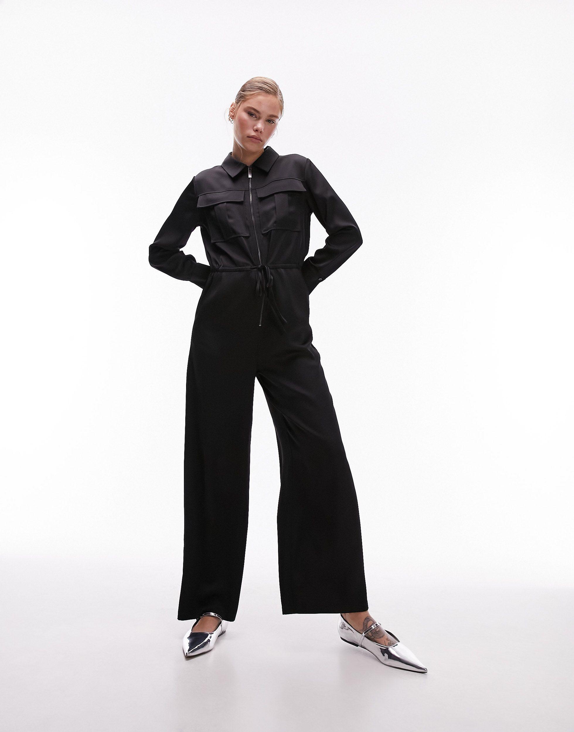 Topshop grey sales jumpsuit