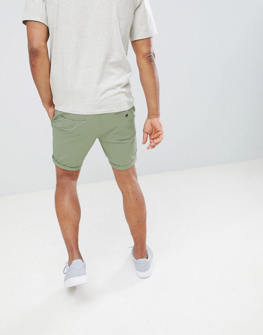 ASOS Skinny Chino Shorts In Sage Green for Men | Lyst