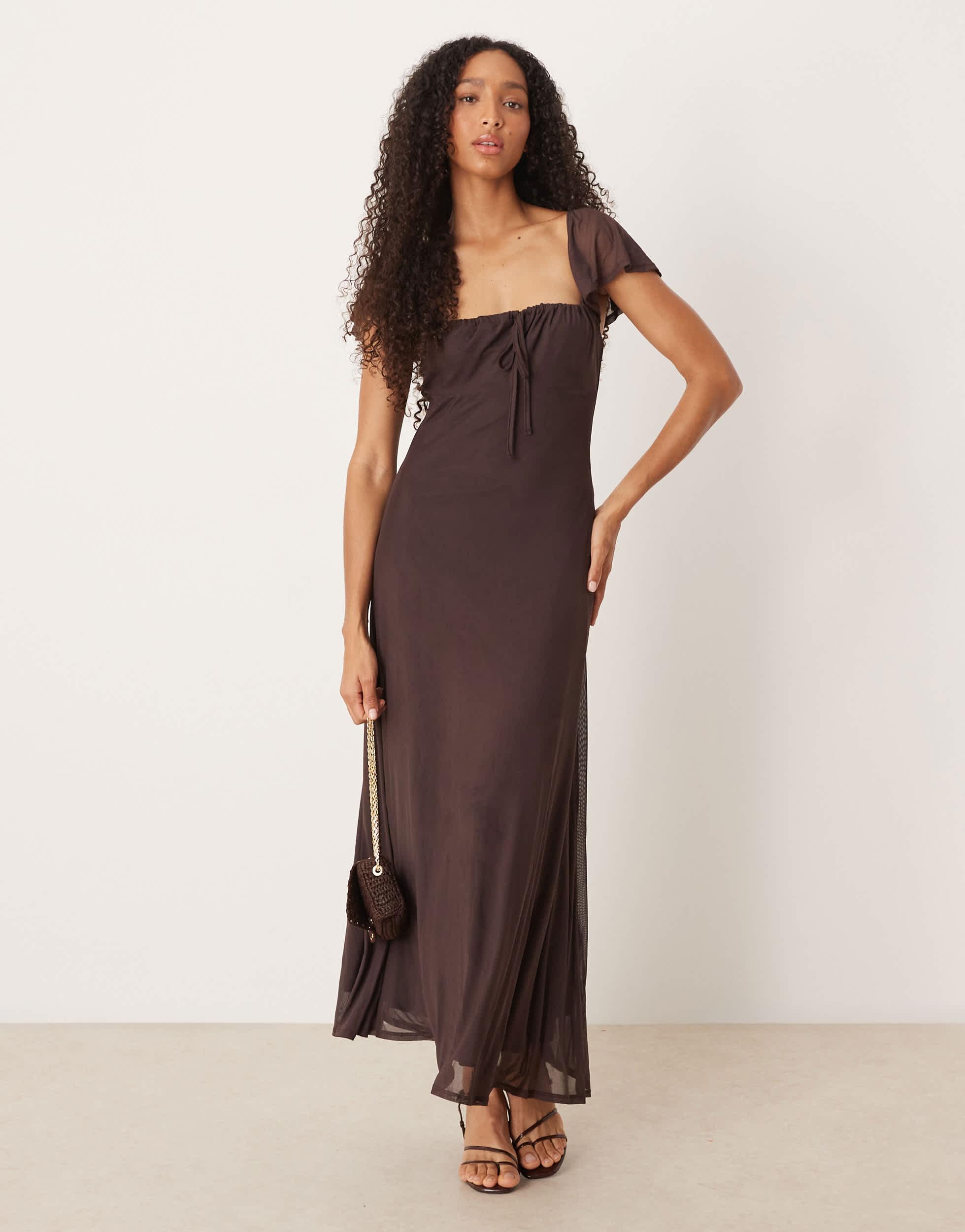 brown milkmaid dress CurveWow Milkmaid Balloon Sleeve Midi Dress Rust Paisley – Curvewow
