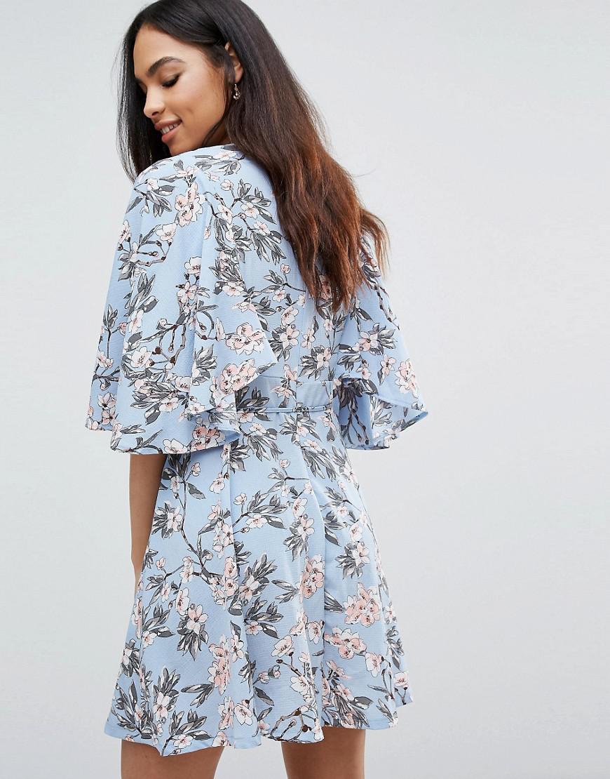 boohoo blue floral dress