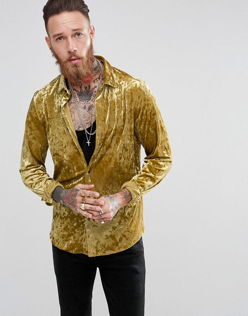 ASOS Asos Regular Fit Crushed Velvet 