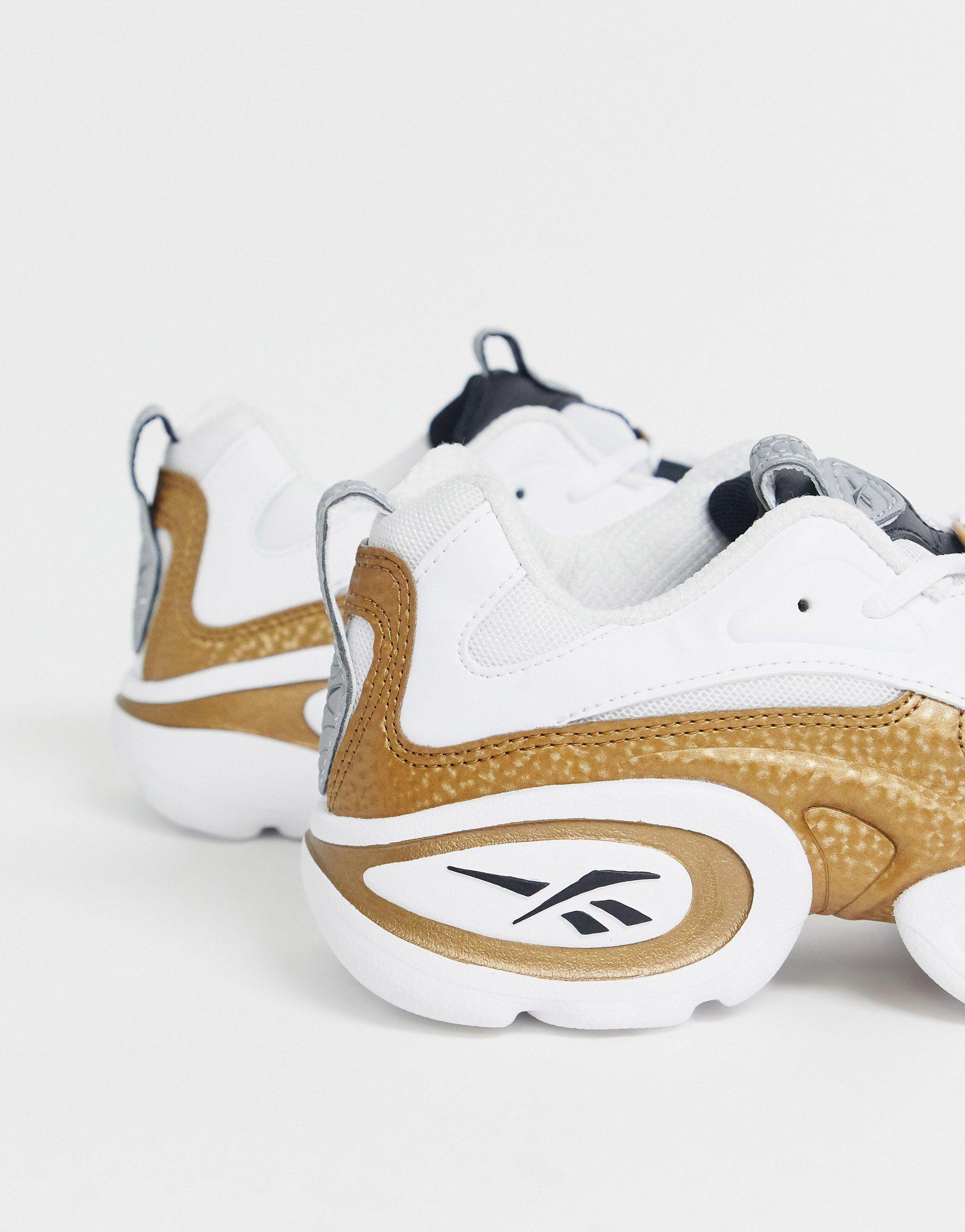 reebok bianche e oro