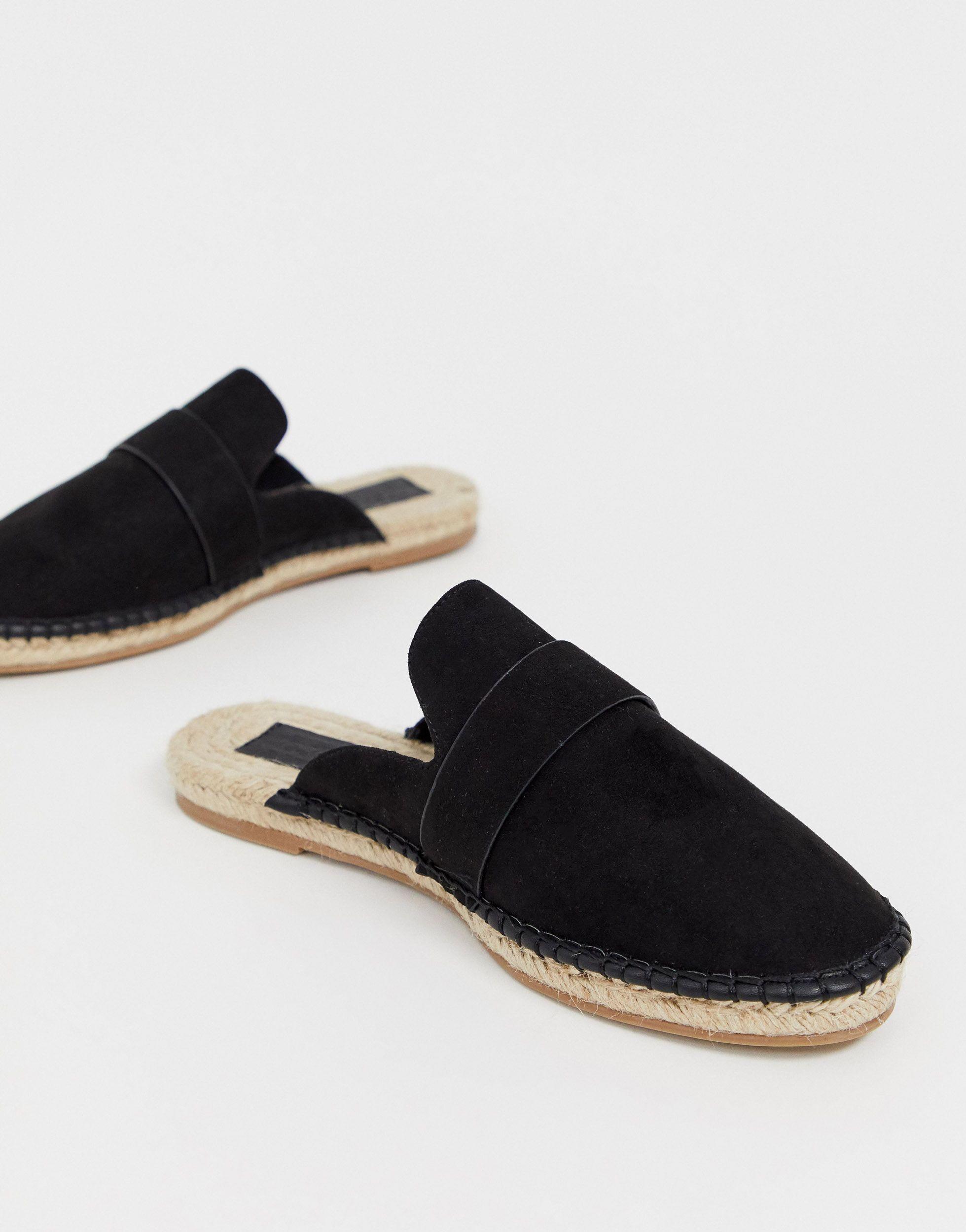 black mule espadrilles