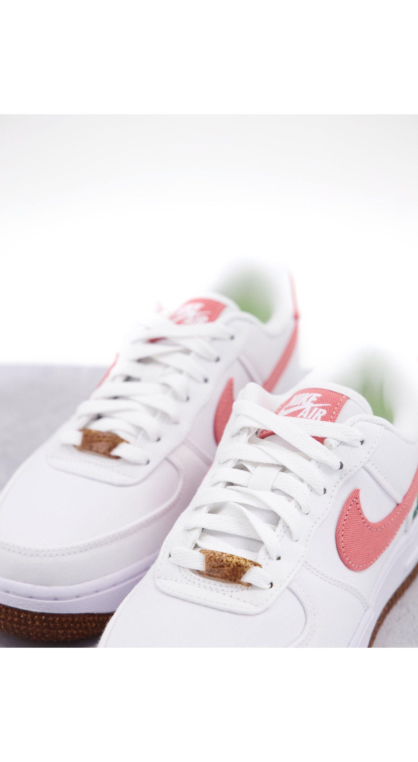 Air force 1 '07 move to zero - sneakers bianche e bordeaux con ricamo  florealeNike in Gomma di colore Bianco | Lyst