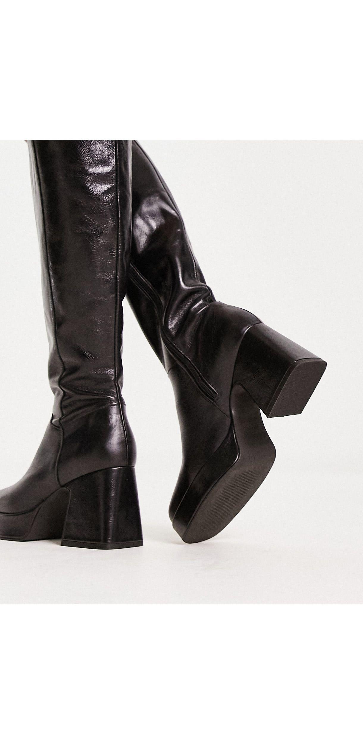Pieve Black Suede Knee high boots – ATP Atelier