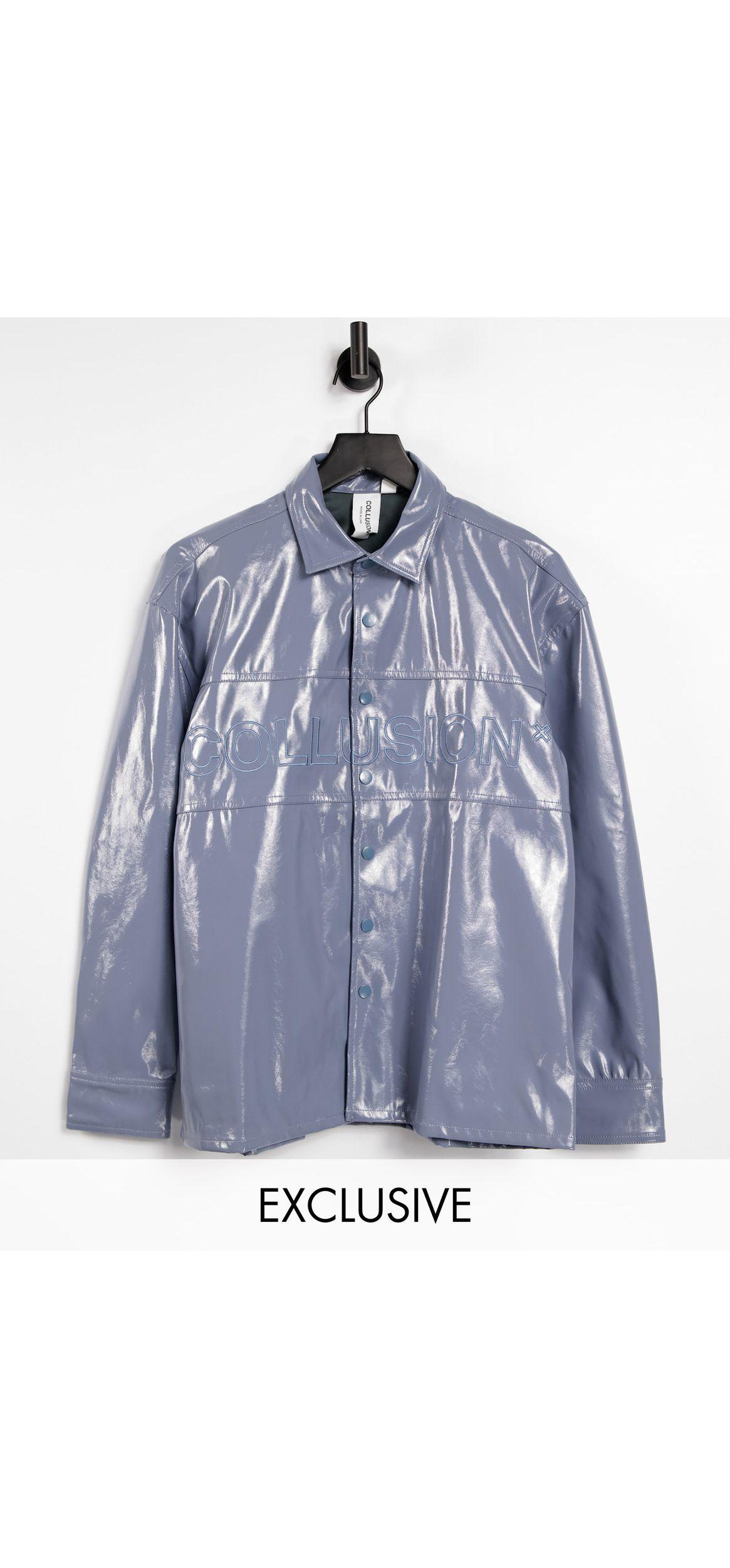 Collusion Unisex Faux Leather Shirt Co 