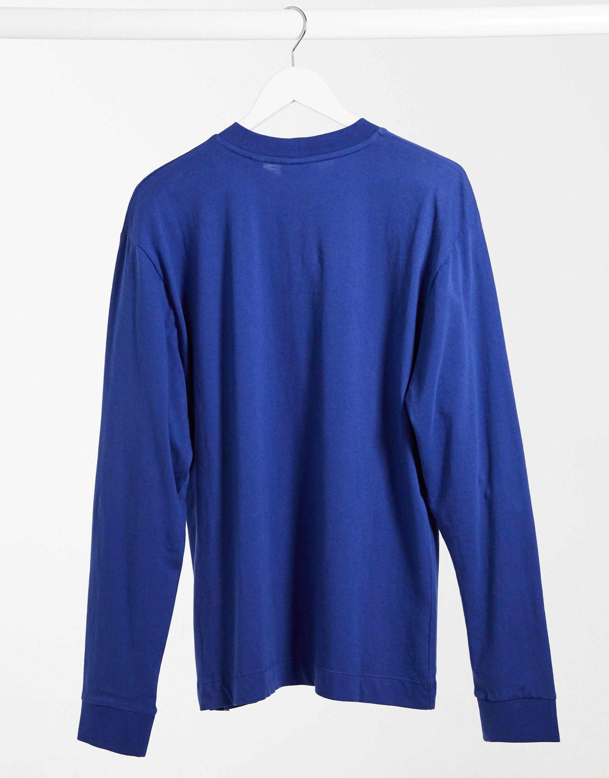 Collusion Unisex Long Sleeve T-shirt With Print in Blue - Lyst