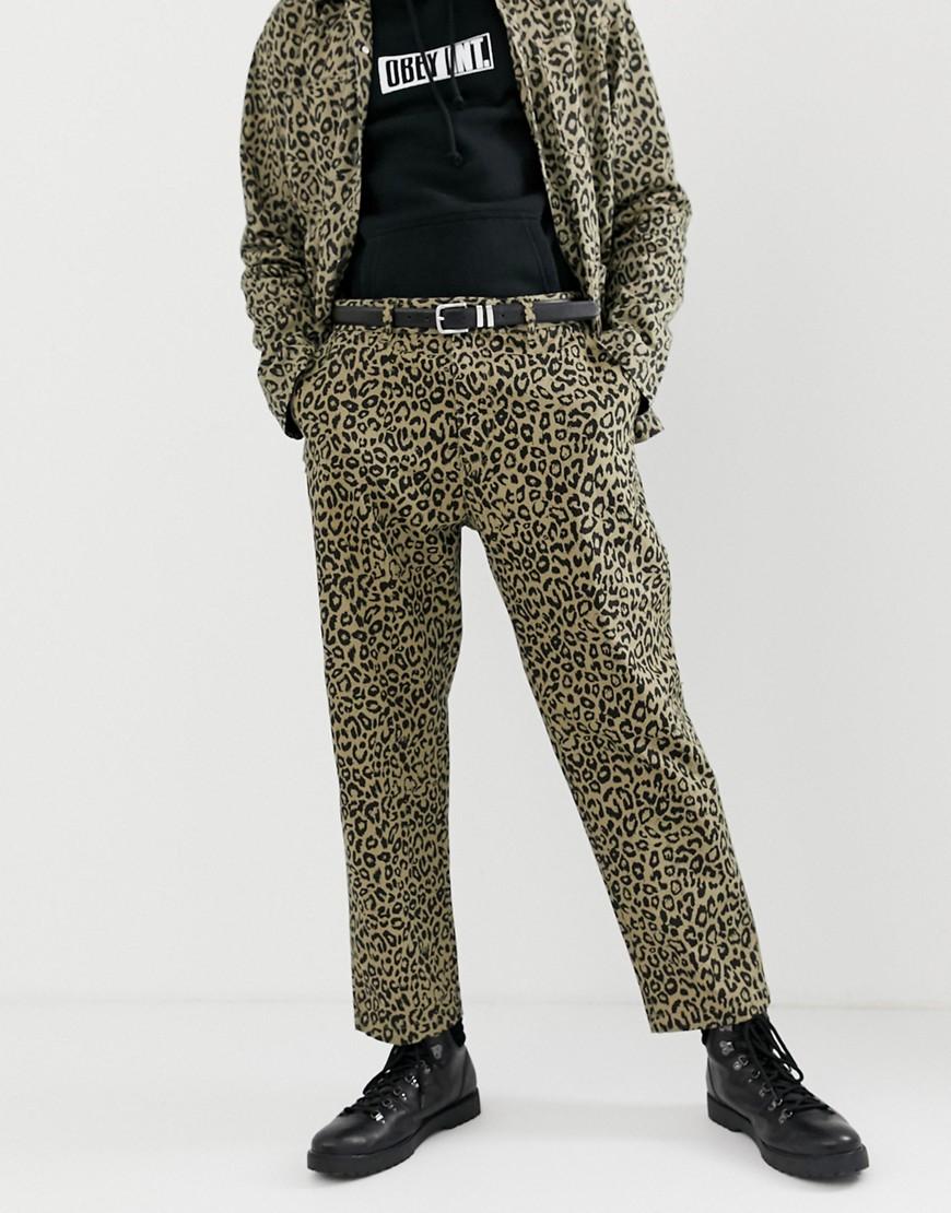 Obey Leopard Print Labor Carpenter Pants in Brown for Men | Lyst 